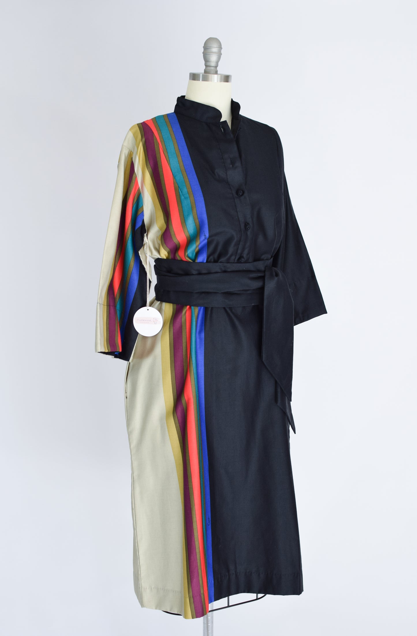 1970s Katherine Ogust Cotton Tunic Dress | M-L
