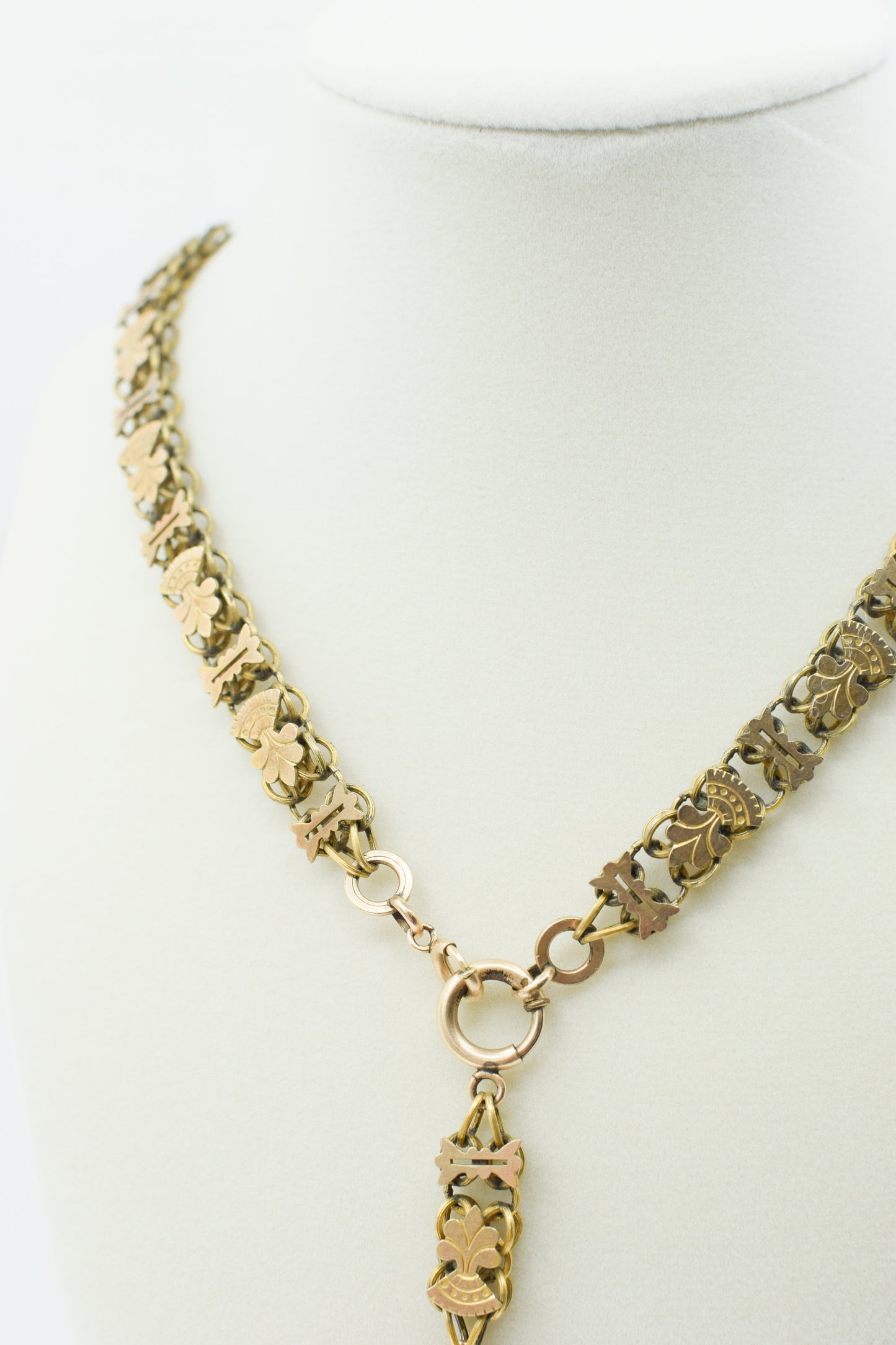 Antique Victorian Goldfill Locket and Book Chain