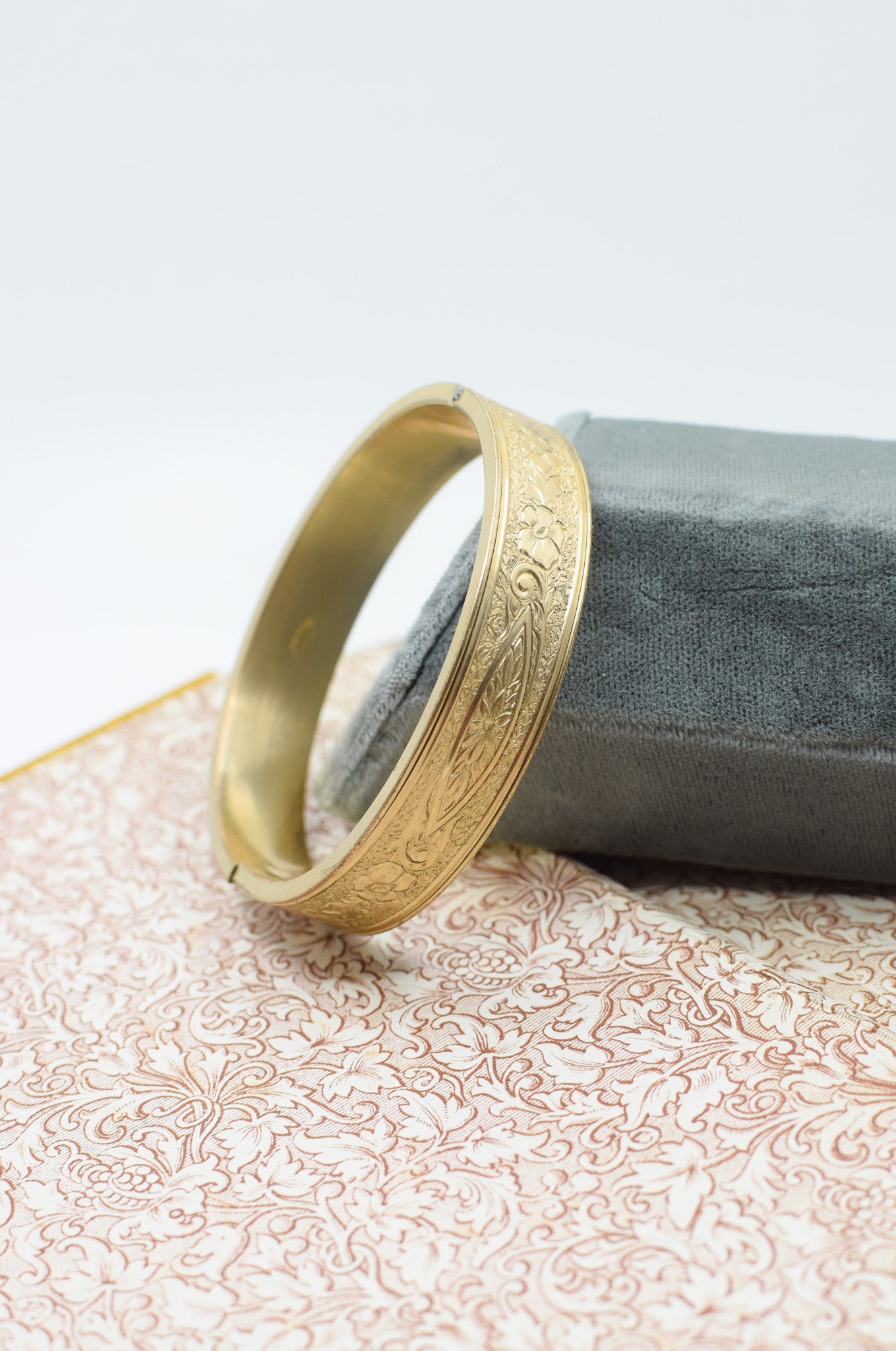 Vintage Victorian Revival Goldfill Bangle Bracelet