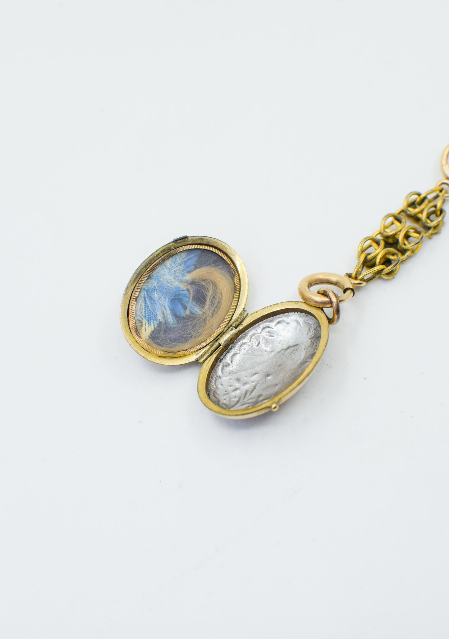 Antique Victorian Goldfill Locket and Book Chain