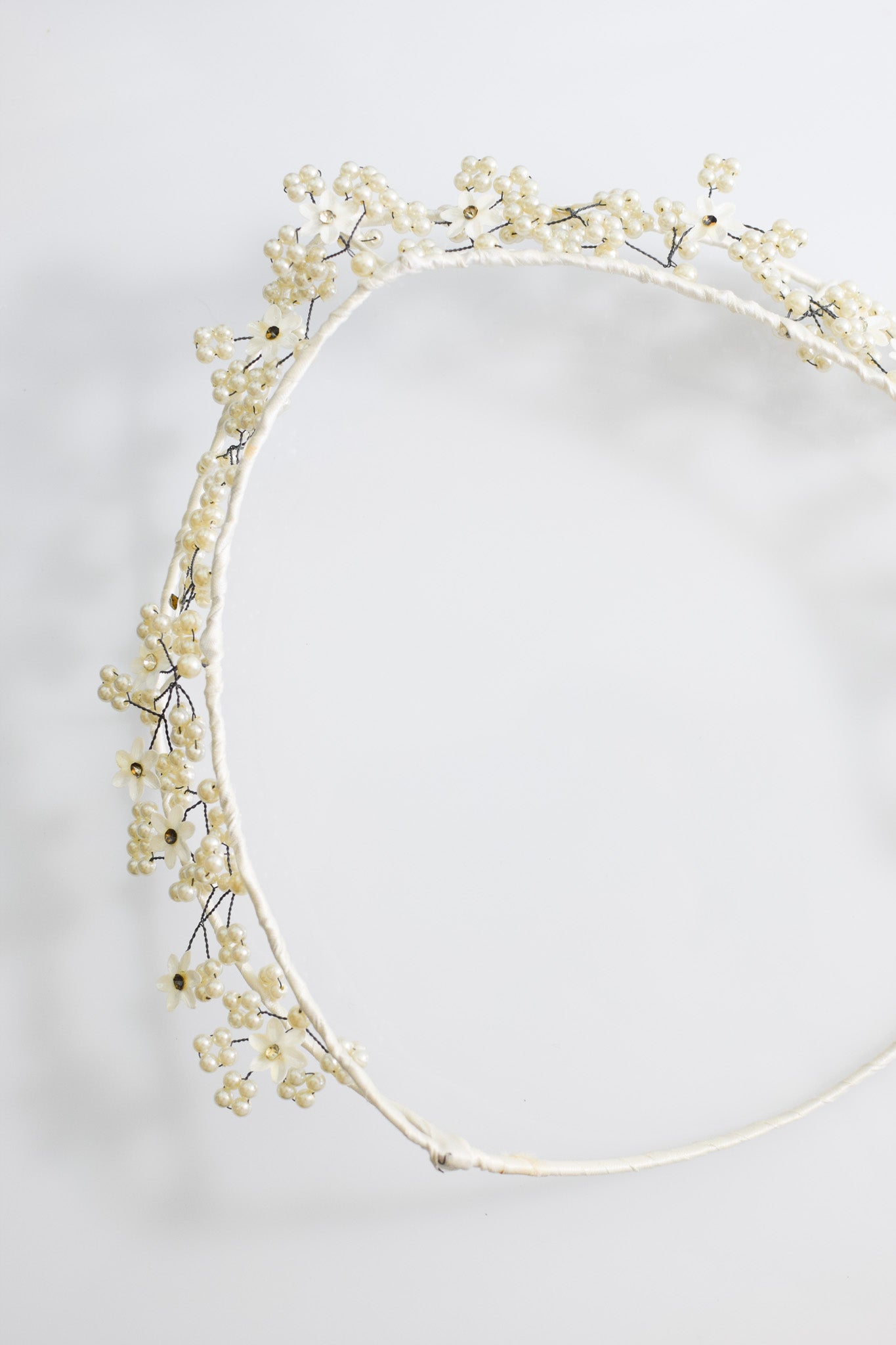 1940s Pearl and Rhinestone Flower Crown