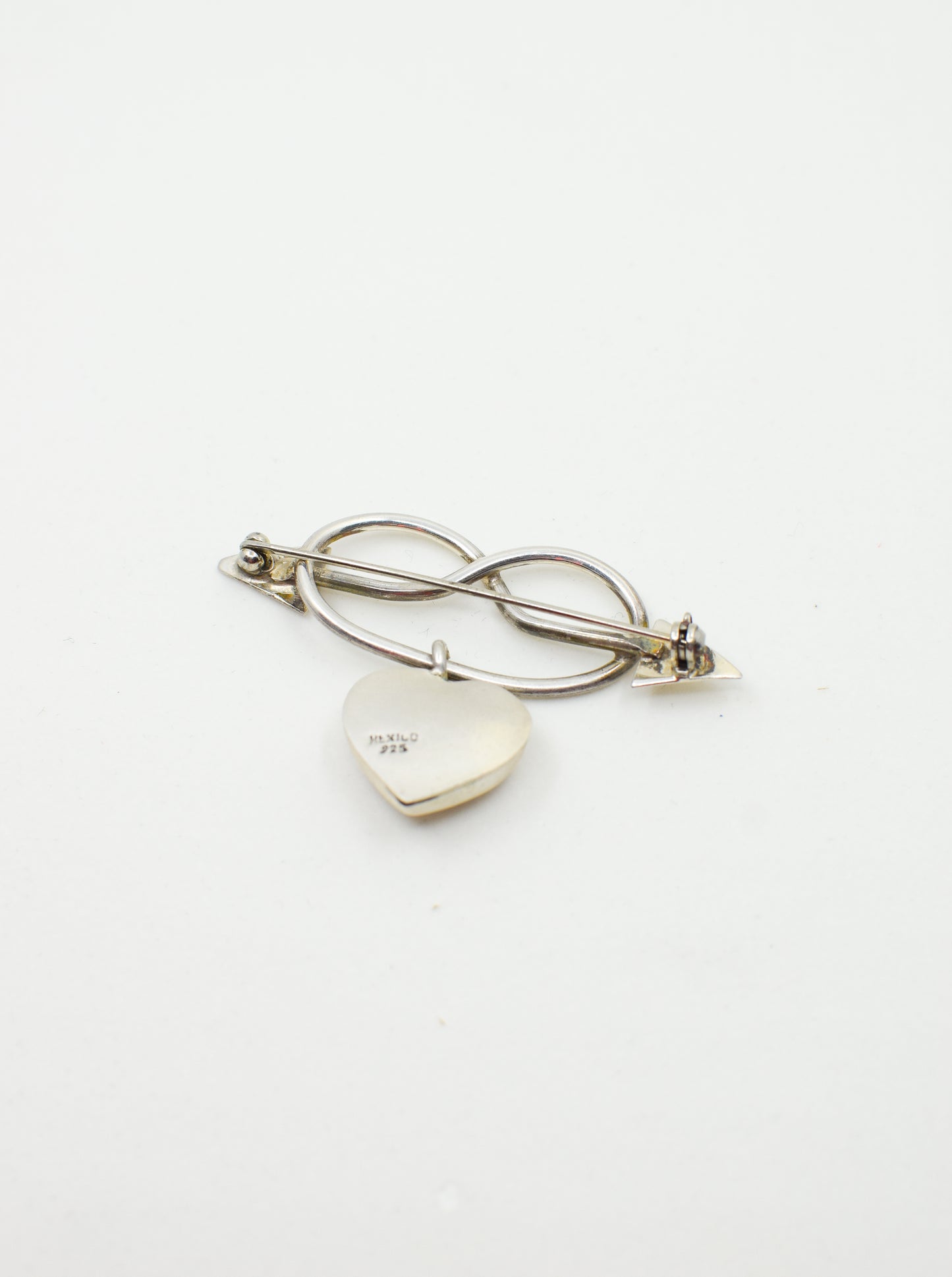 Vintage Sterling Silver Modernist "Love Knot" Brooch