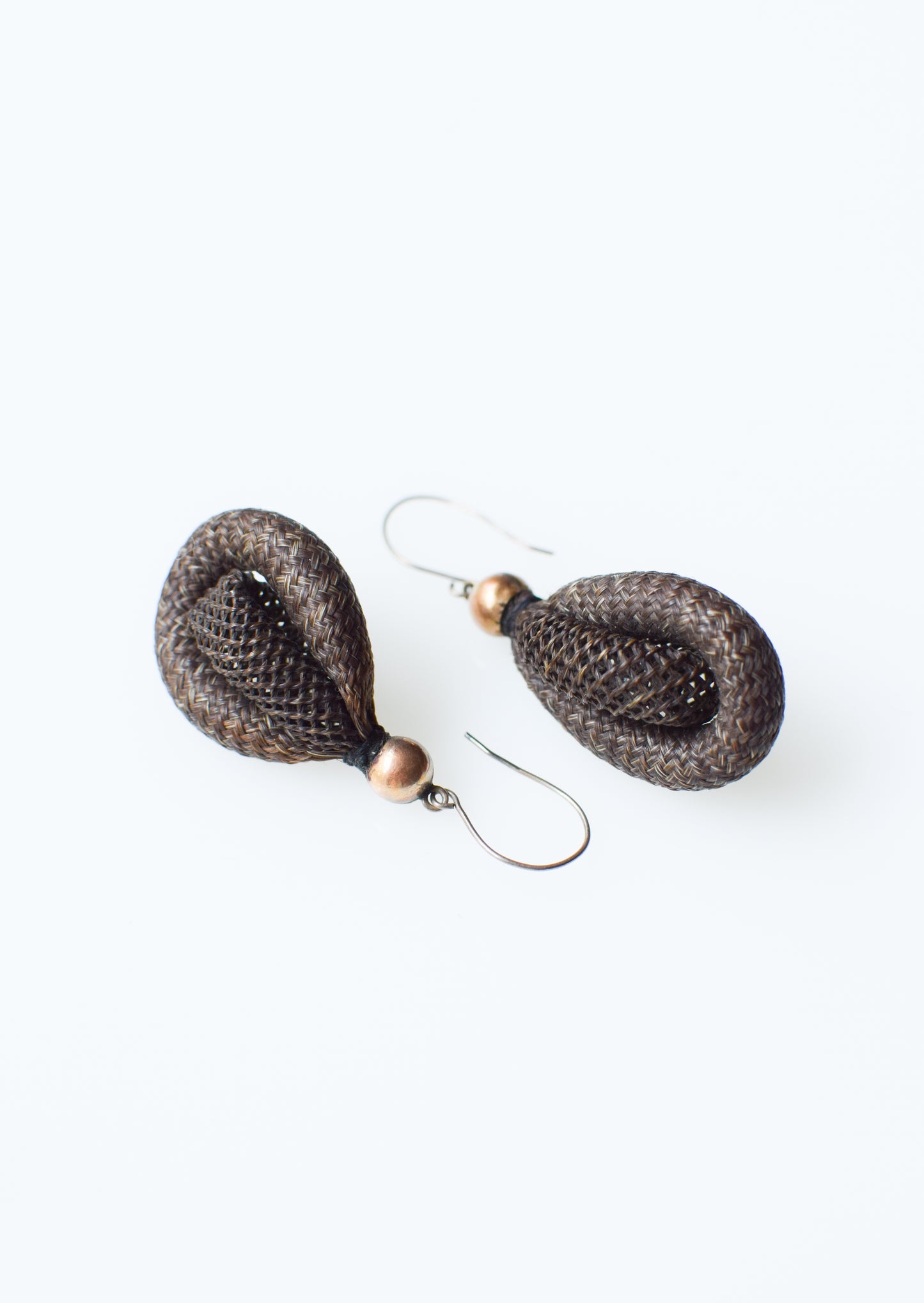 Antique Victorian Hairwork Earrings