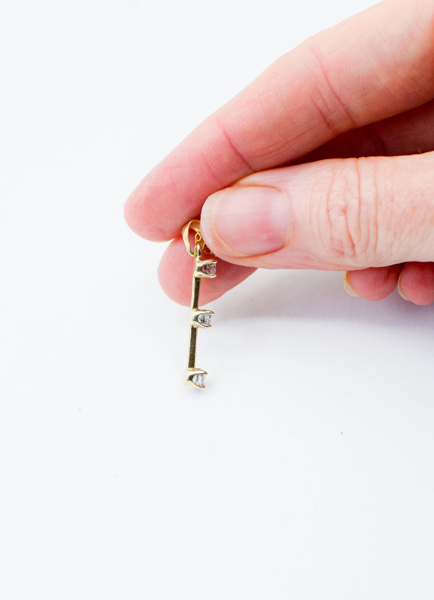 Vintage Diamond and 14kt Gold Pendant Necklace