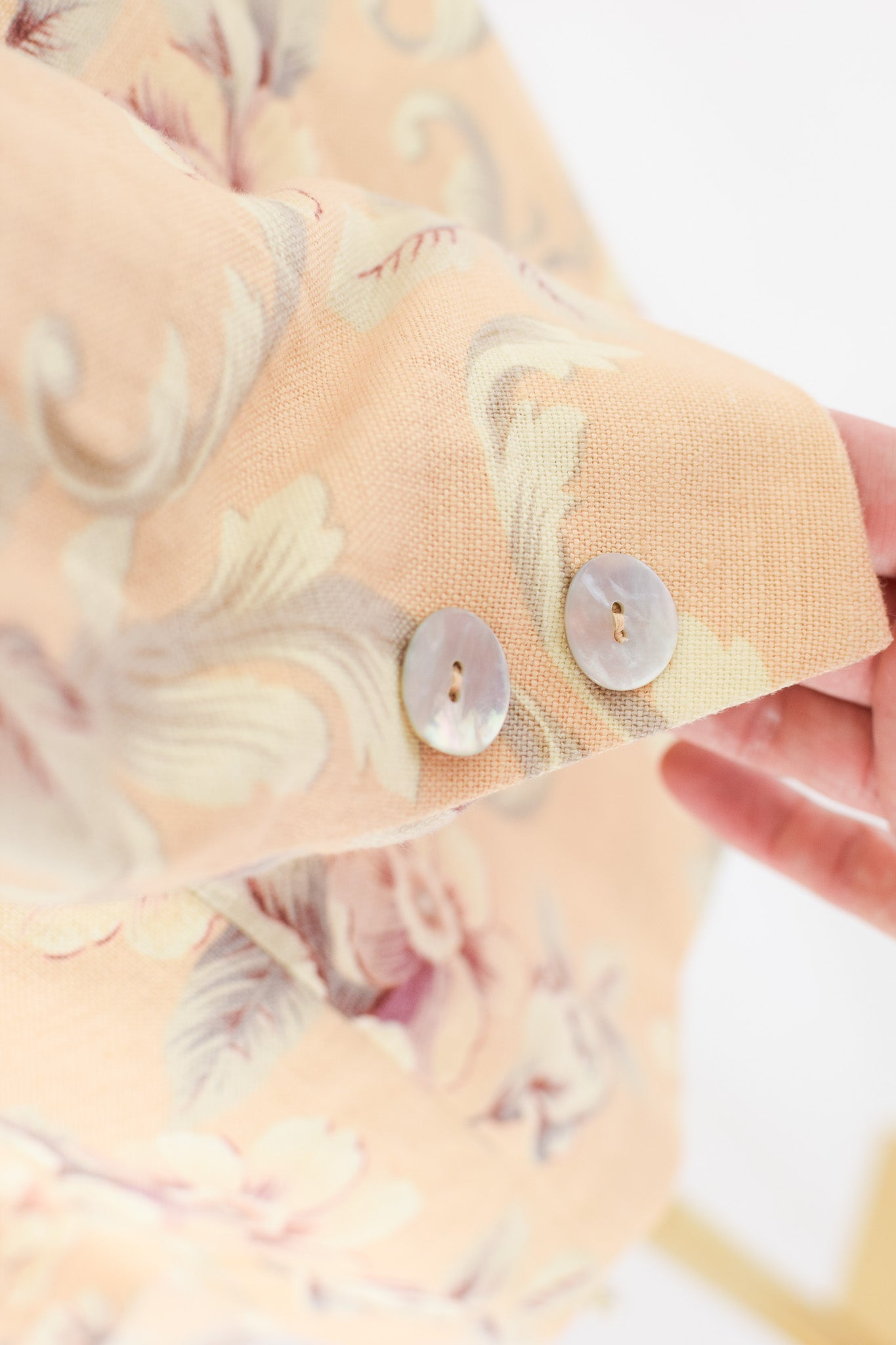 1990s Linen Tapestry Print Skirt Suit | XS