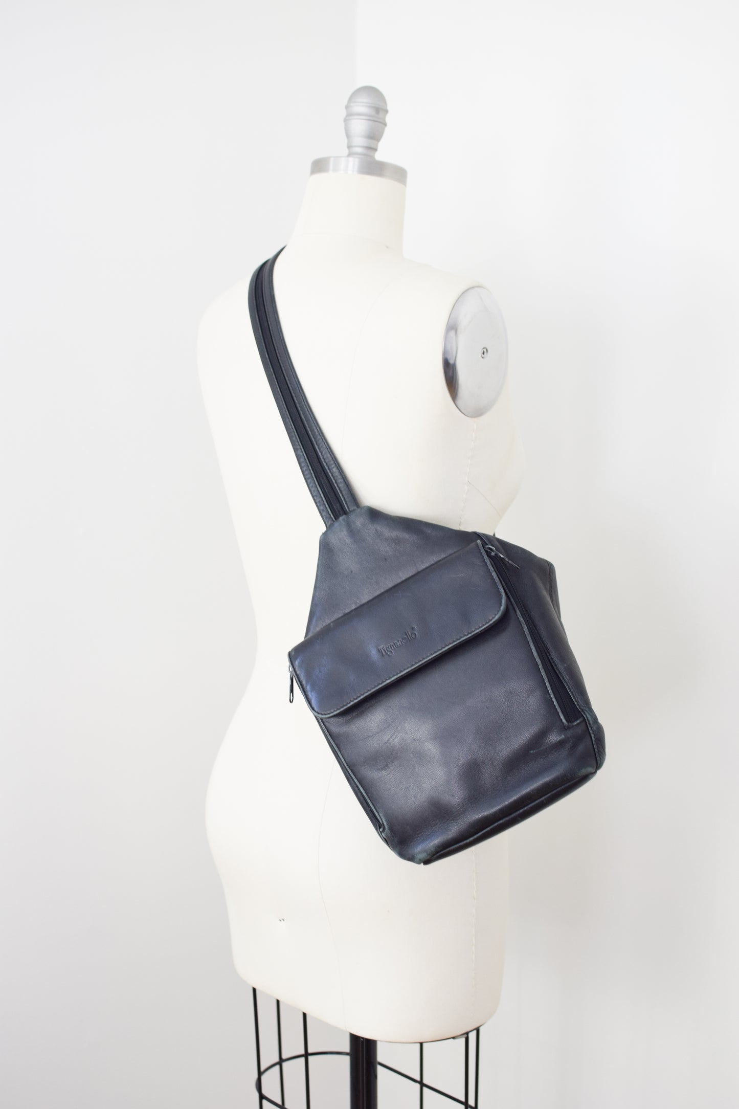 Vintage Convertible Leather Backpack Bag | Sling Bag