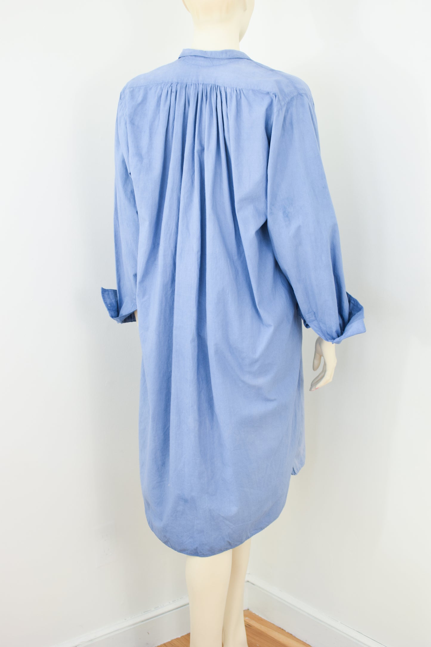 Antique French Nightshirt Tunic Dress | M