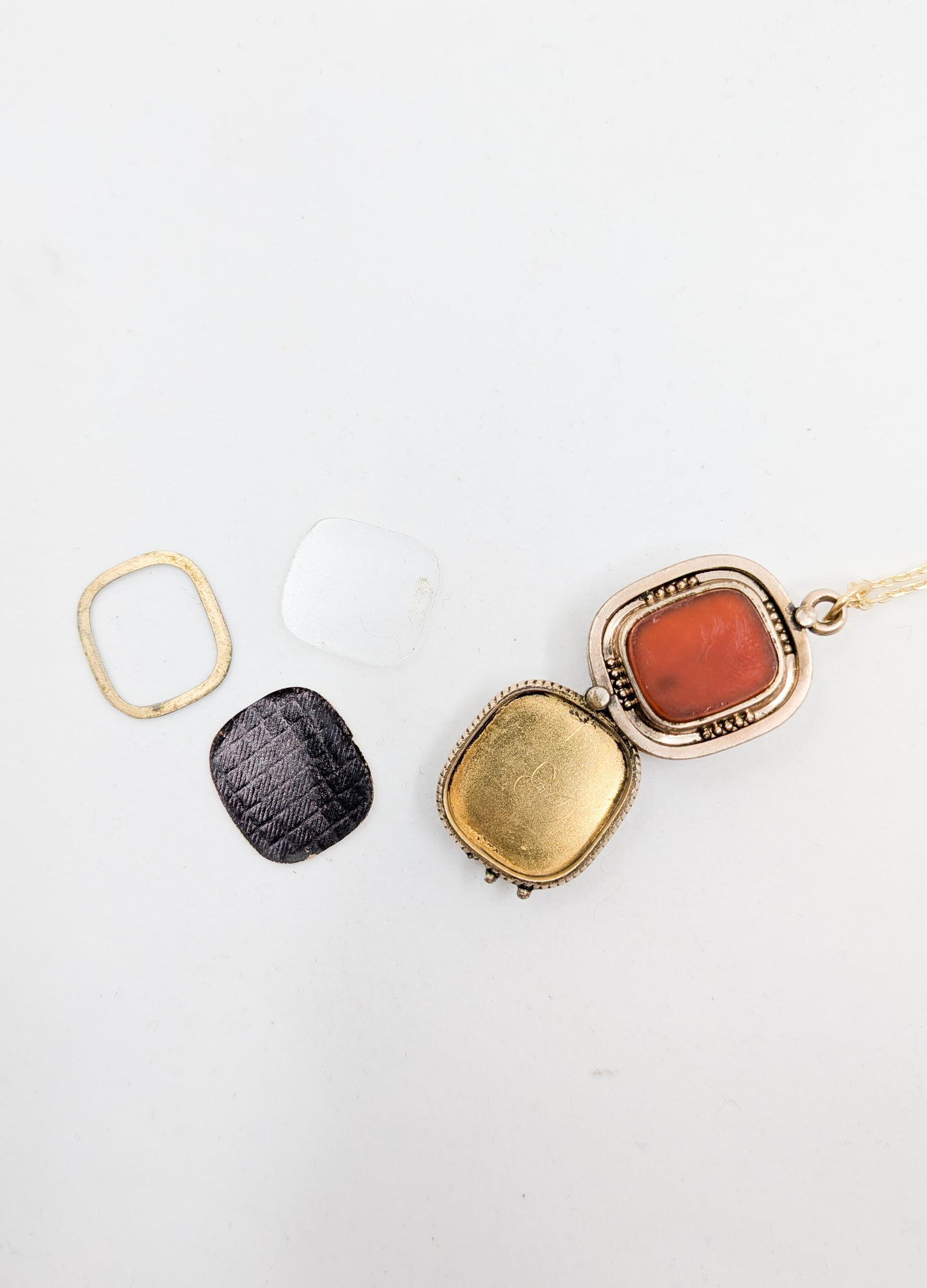 Antique Tiger's Eye and Carnelian Locket Fob
