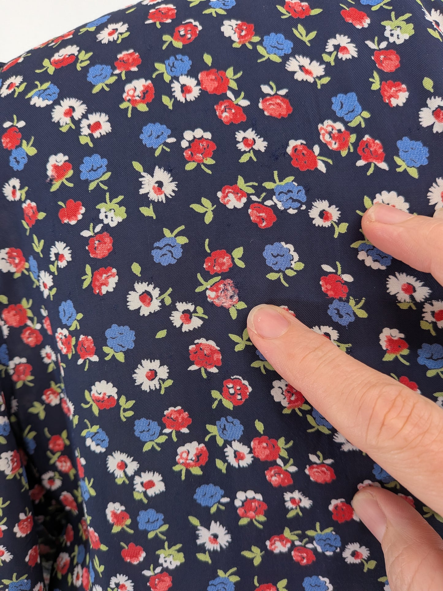 1930s Cold Rayon Floral Dress | S/M