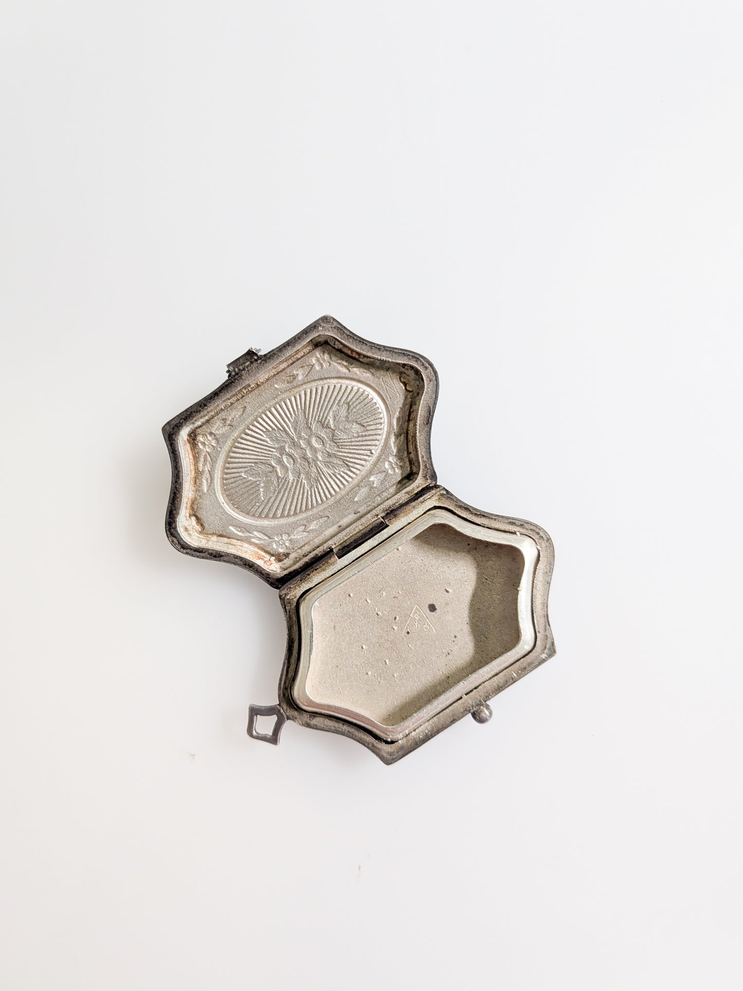 Antique Sterling Silver and Enamel Locket