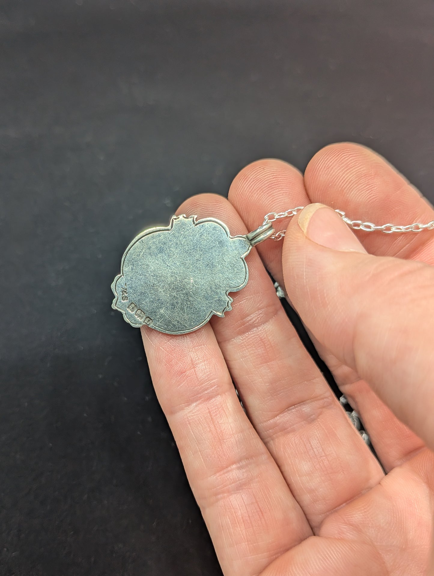 Vintage Sterling Silver and Rose Gold Fob Pendant | 1901-2