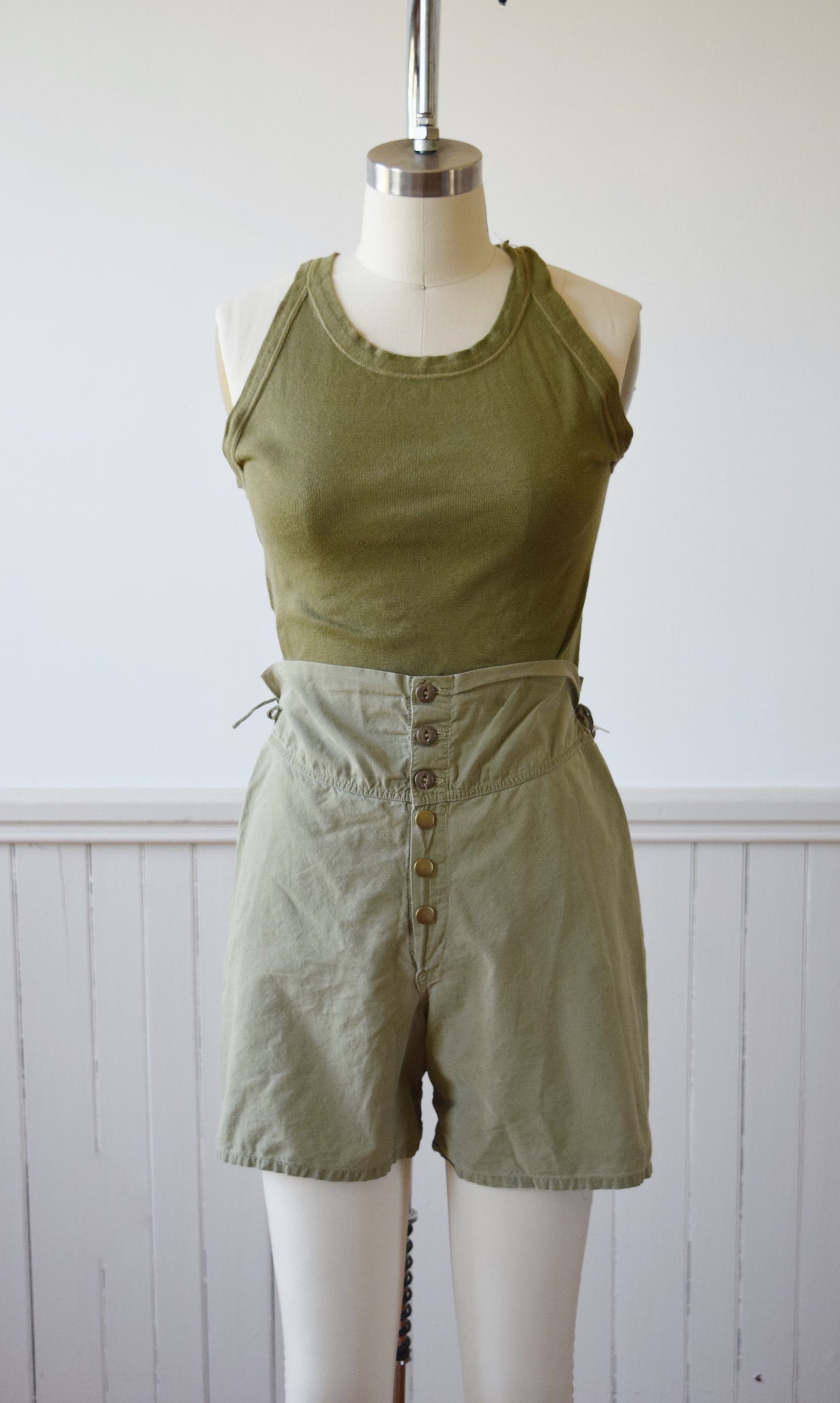 Army Issue Rib Knit Tank | 1940s | 1 | XS/S
