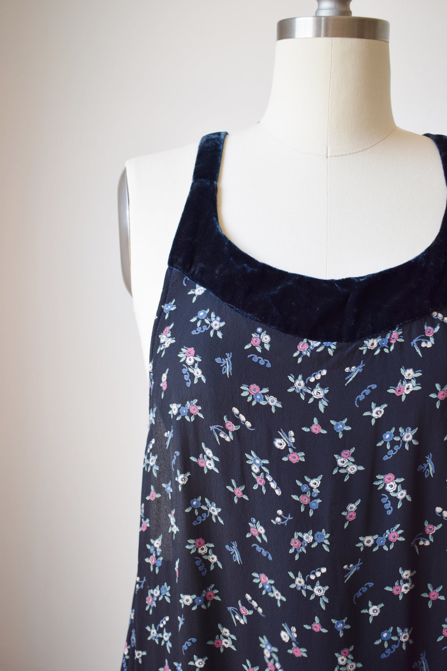 90s Racer Back Rayon Maxi Dress | S/M