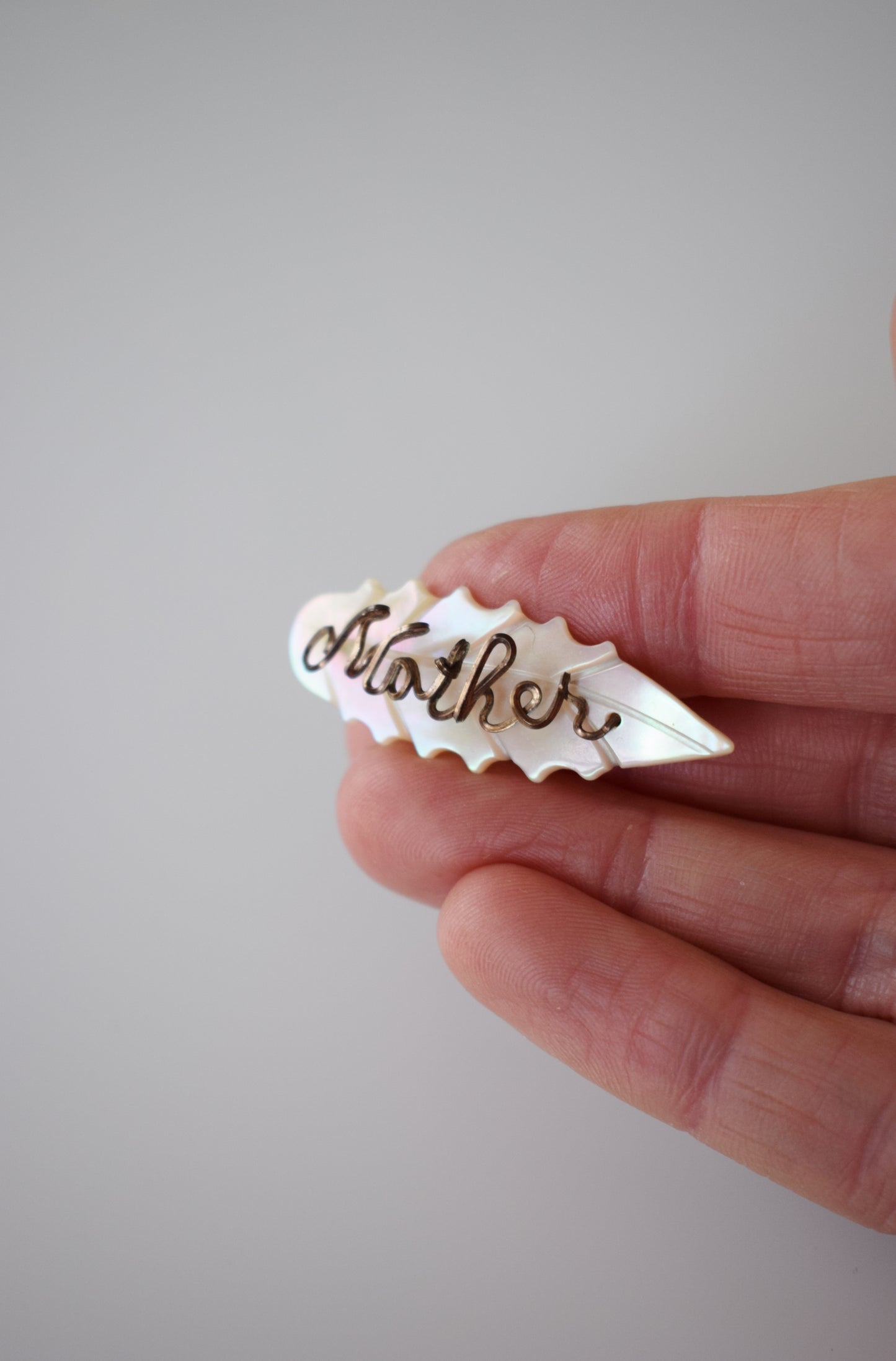 1940s/50s Mother of Pearl "Mother" Pin