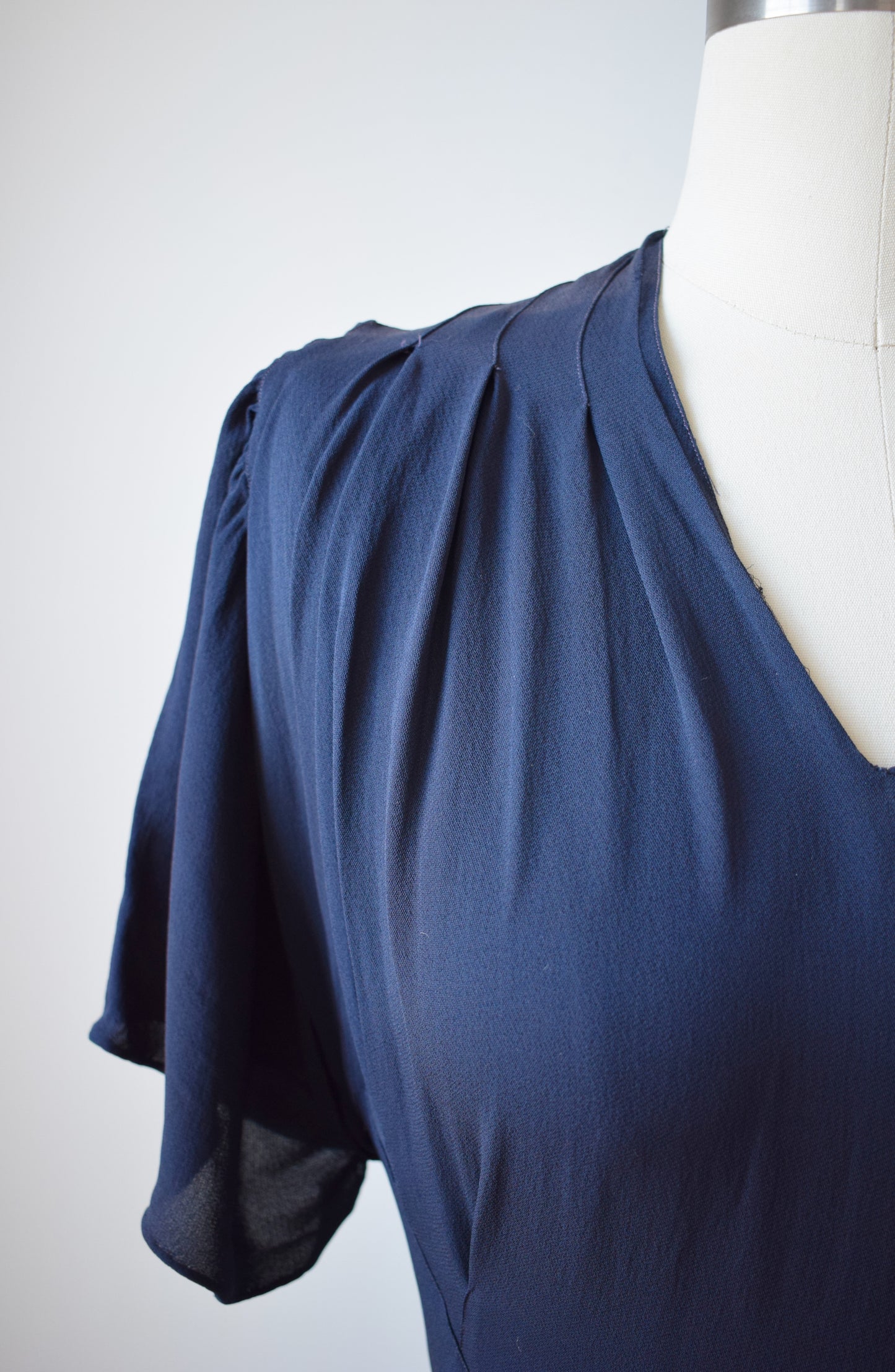 1930s Blue Rayon Gown | S-M | wounded bird