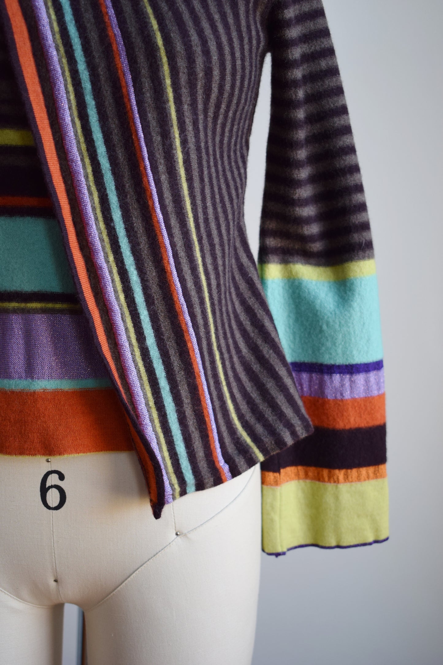 Vintage Kenzo Striped Knit Top | XS