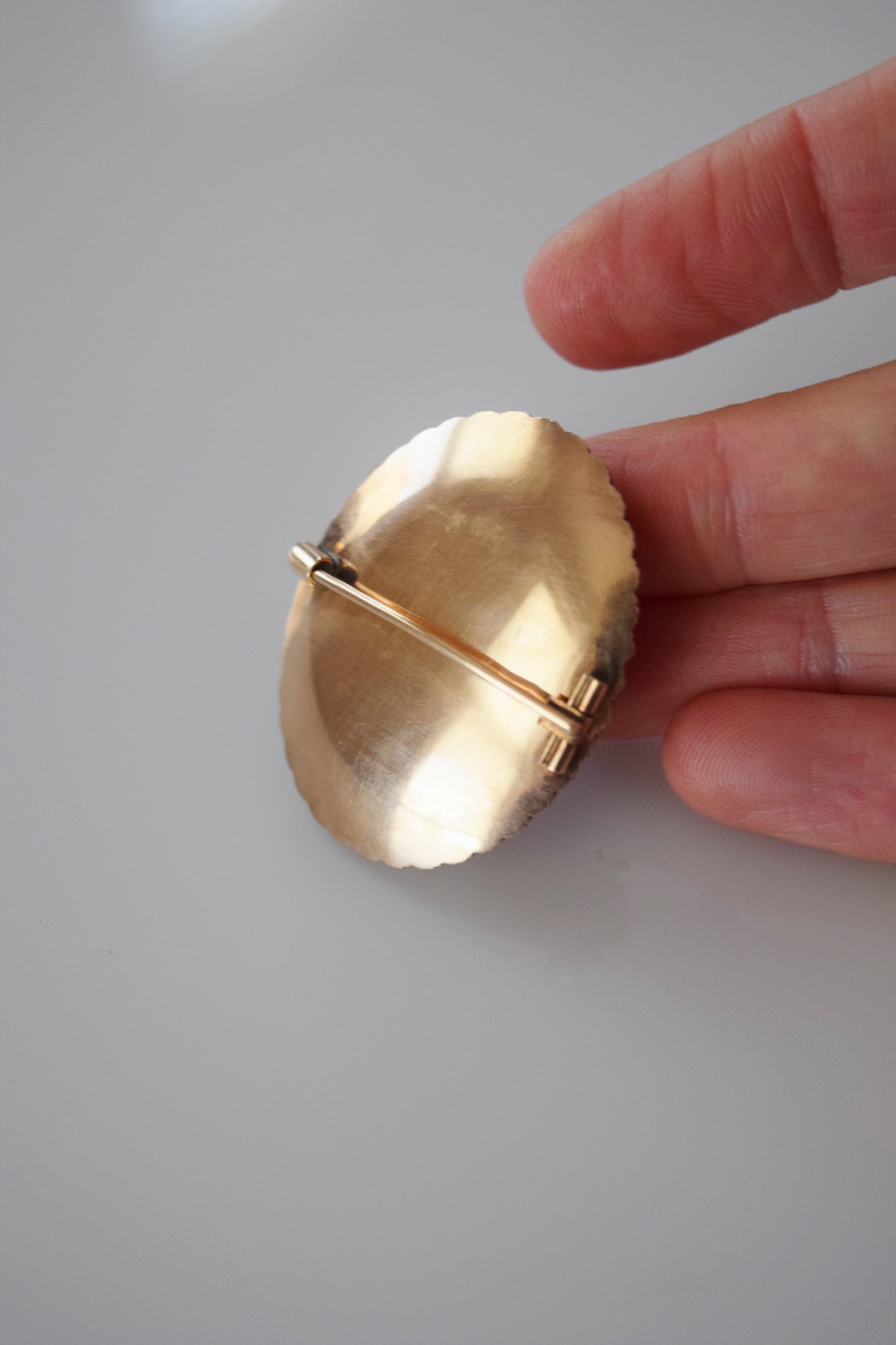 Victorian 14kt Gold and Pearl Portrait Brooch