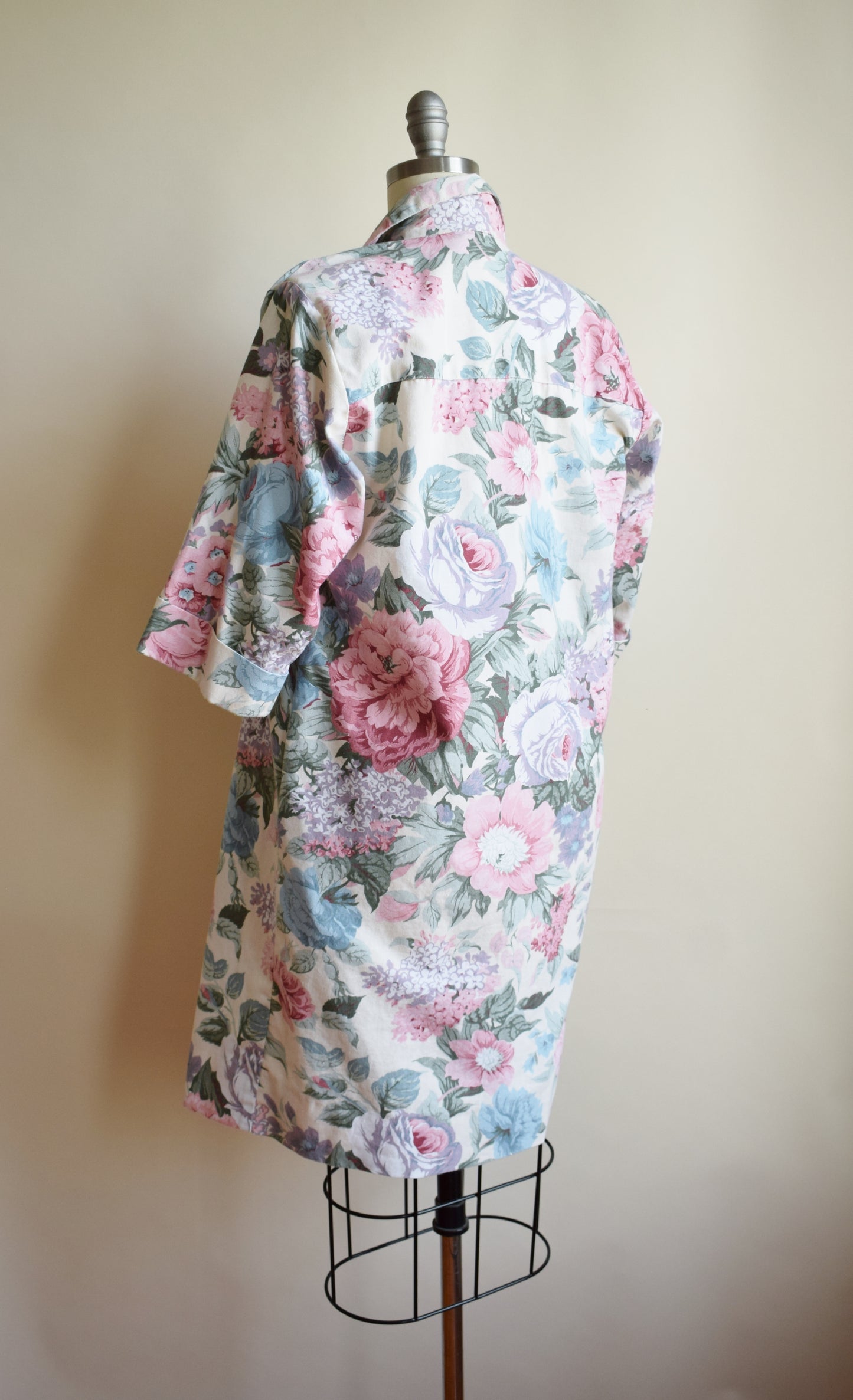 Vintage Pastel Floral Duster Jacket | S/M