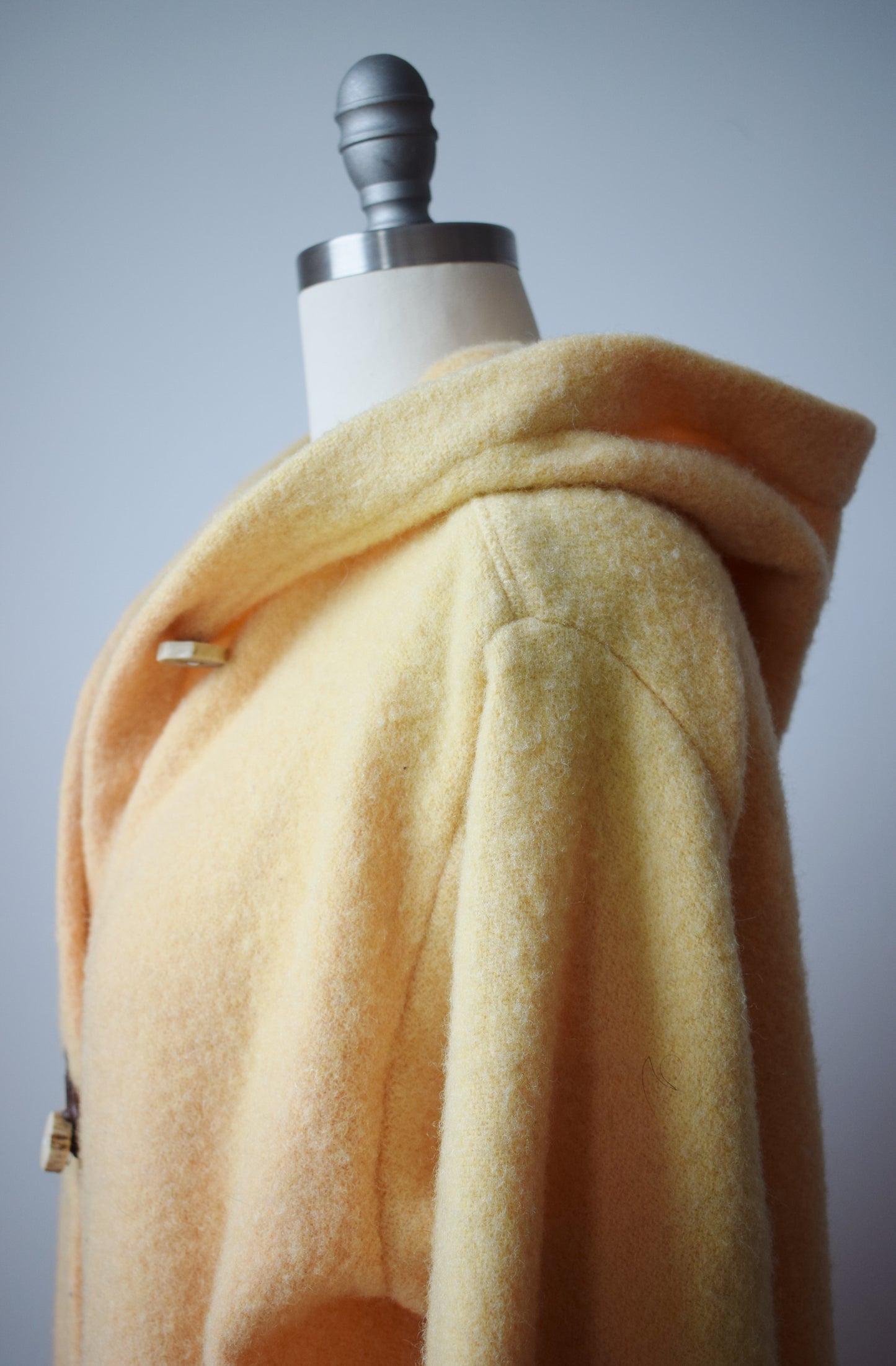 Vintage Sunshine Yellow and Orange Wool Blanket Coat | S-M
