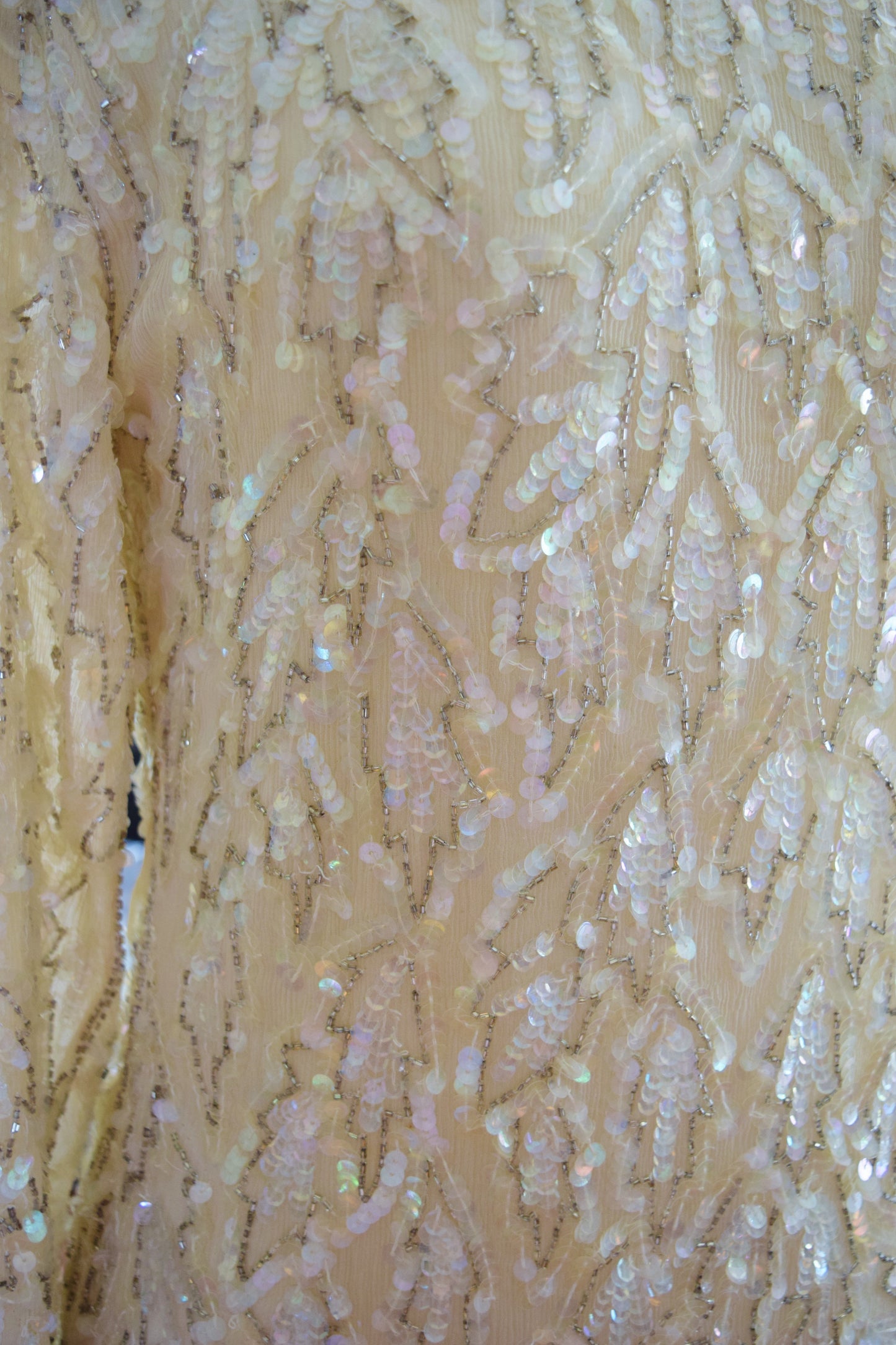 RESERVED 1980s Leafy Sequined Party Dress