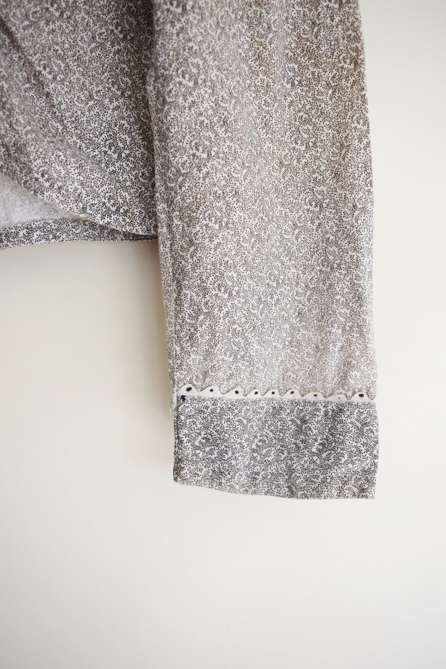 1930s Calico Prairie Blouse | XS