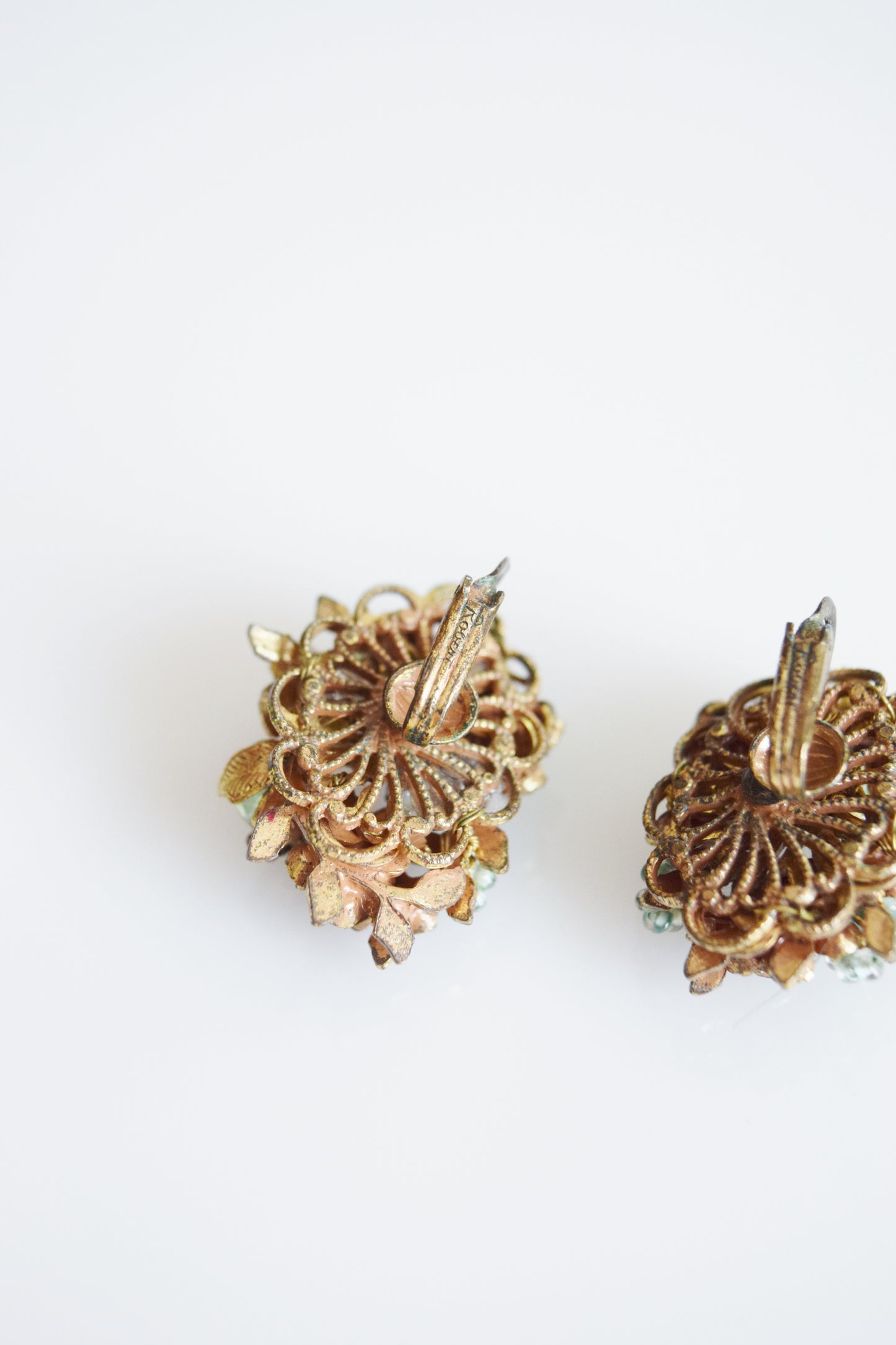 Original by Robert Bead and Rhinestone Necklace + Clips Set | 1940s/50s