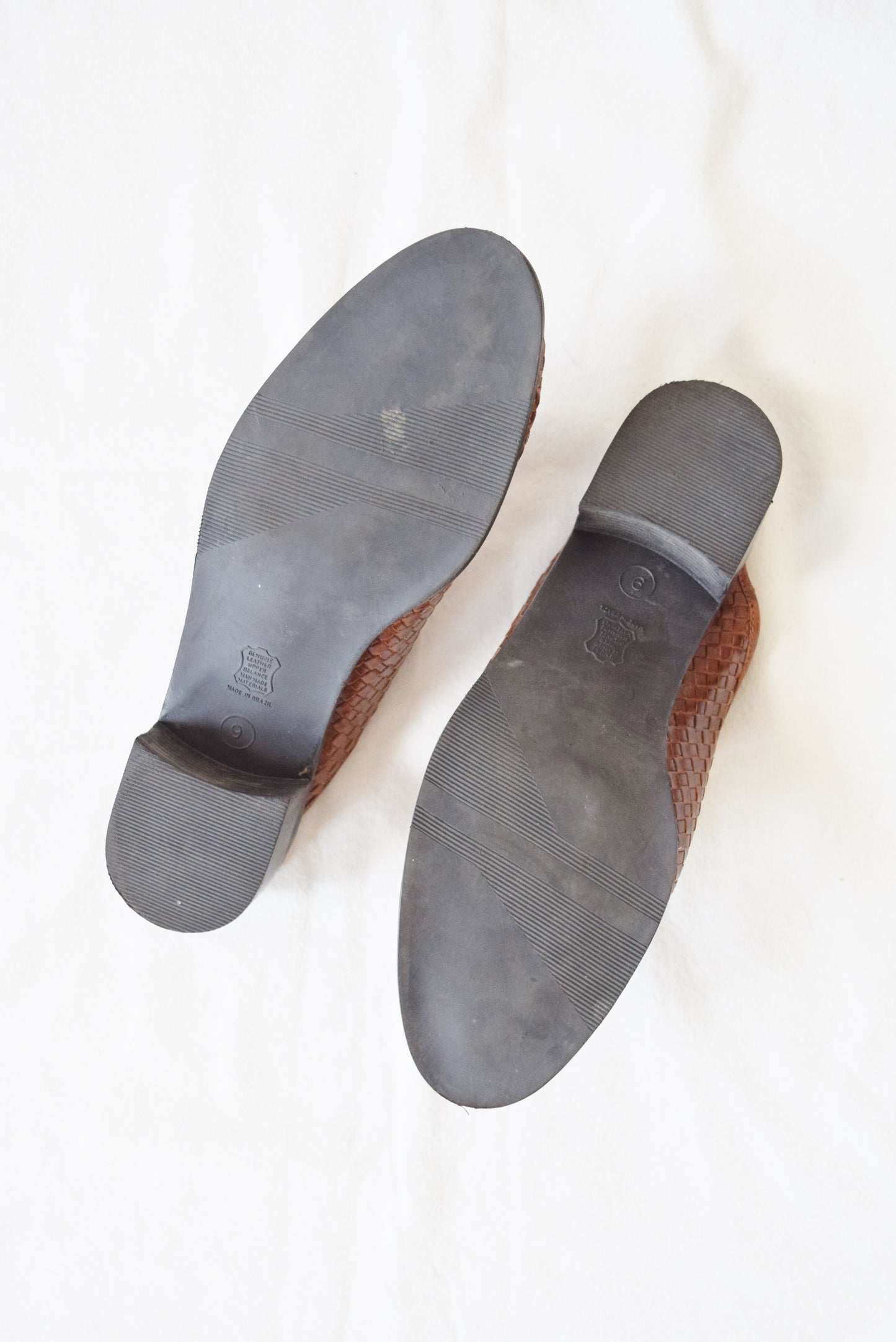 Vintage Woven Leather Mules | 1990s Mules | US 9 EU 40