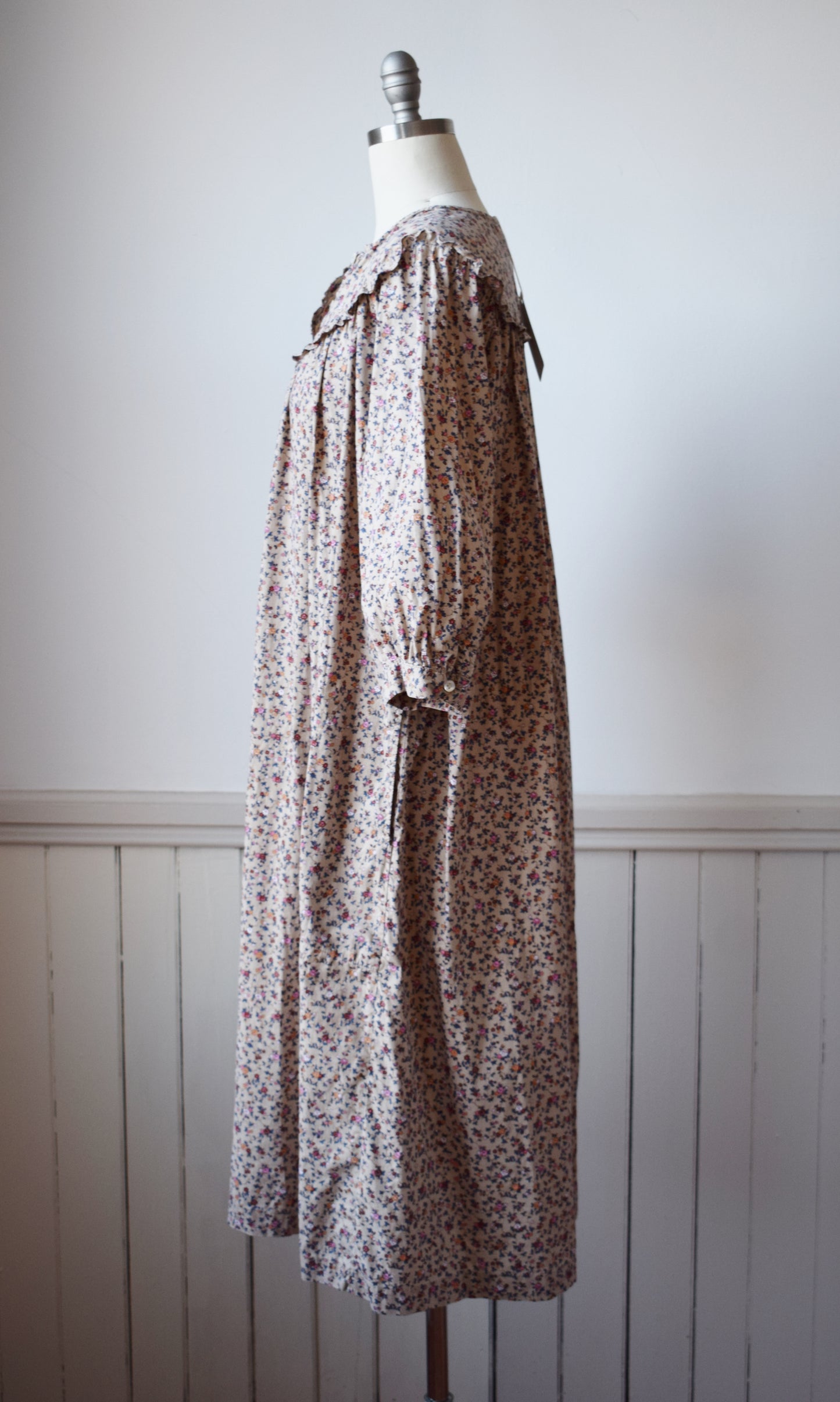 80s Micro-Floral Nap Dress | M/L