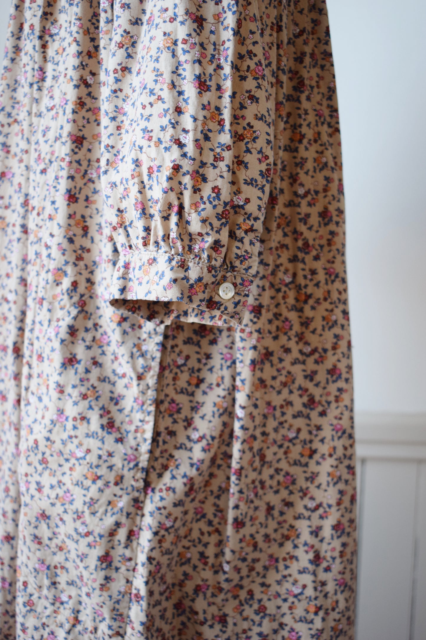80s Micro-Floral Nap Dress | M/L