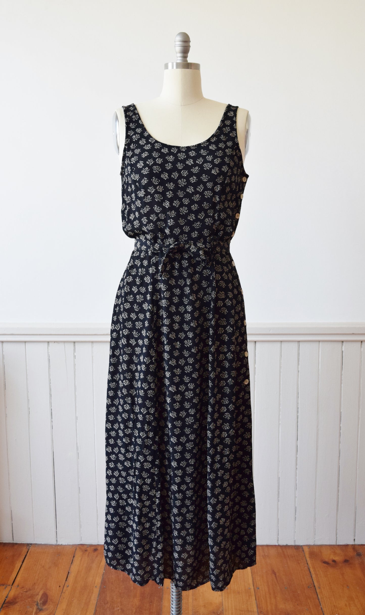 Vintage Rayon Summer Sun Dress | M