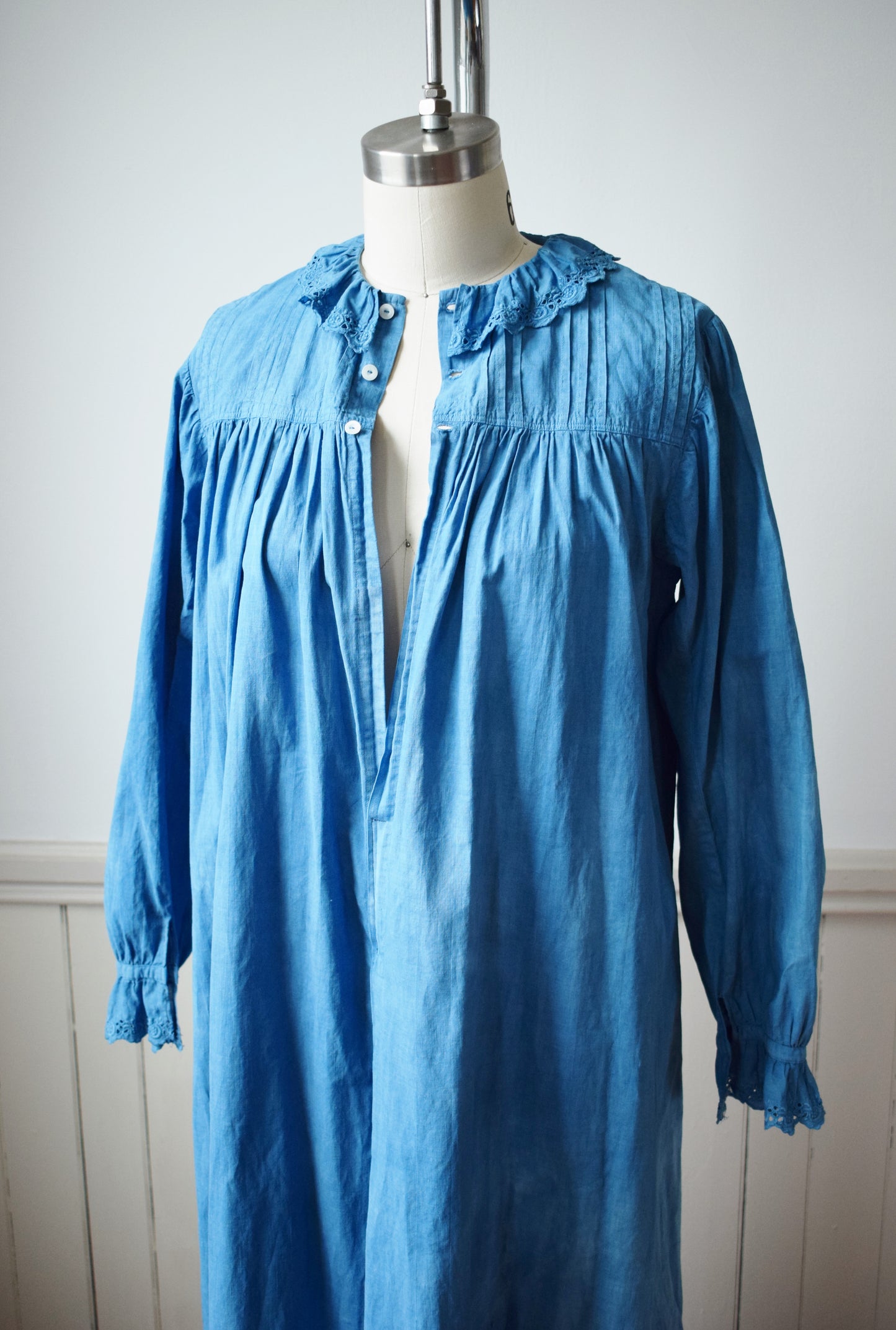 Indigo Dyed Antique Dress | XS/S