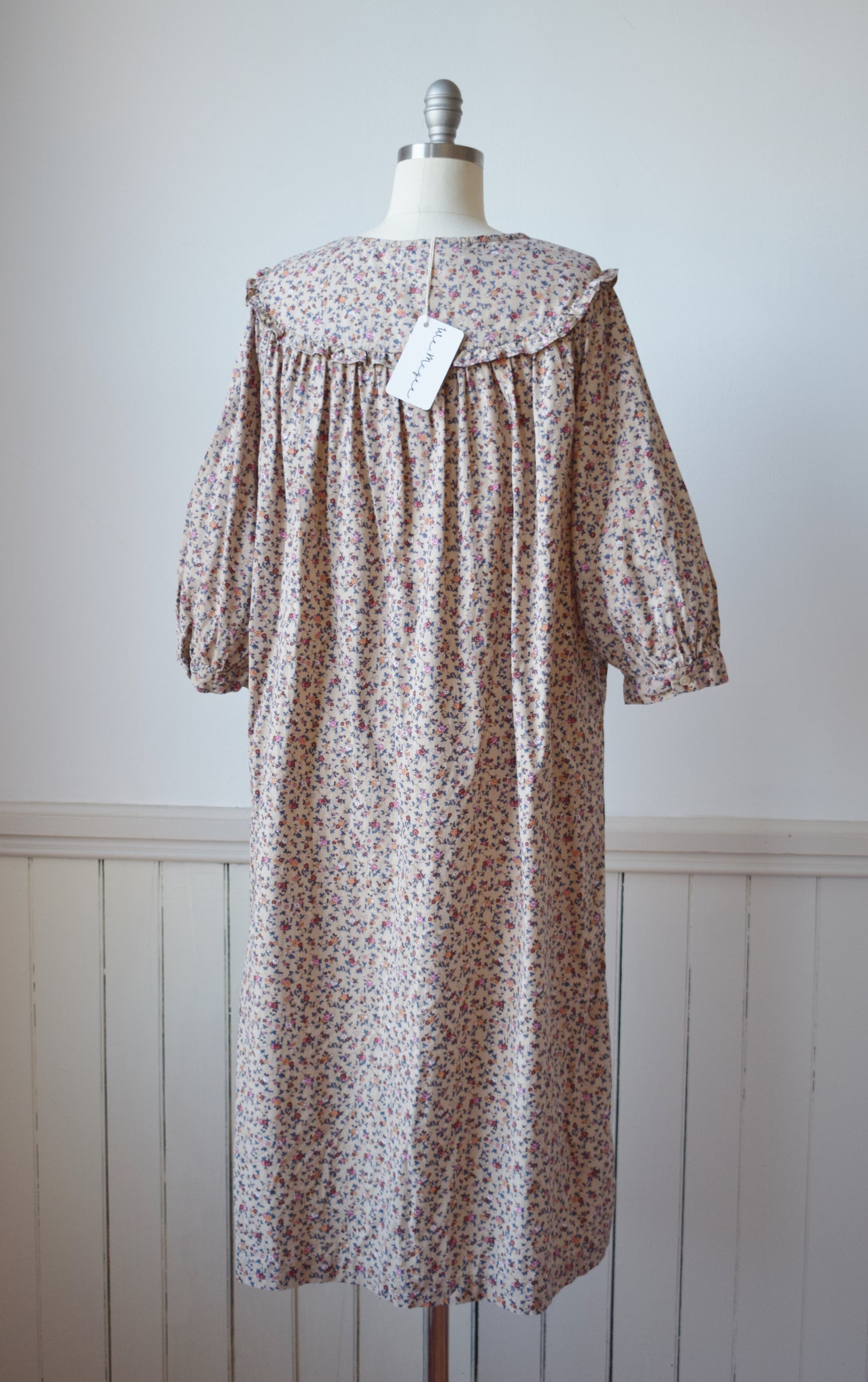80s Micro-Floral Nap Dress | M/L