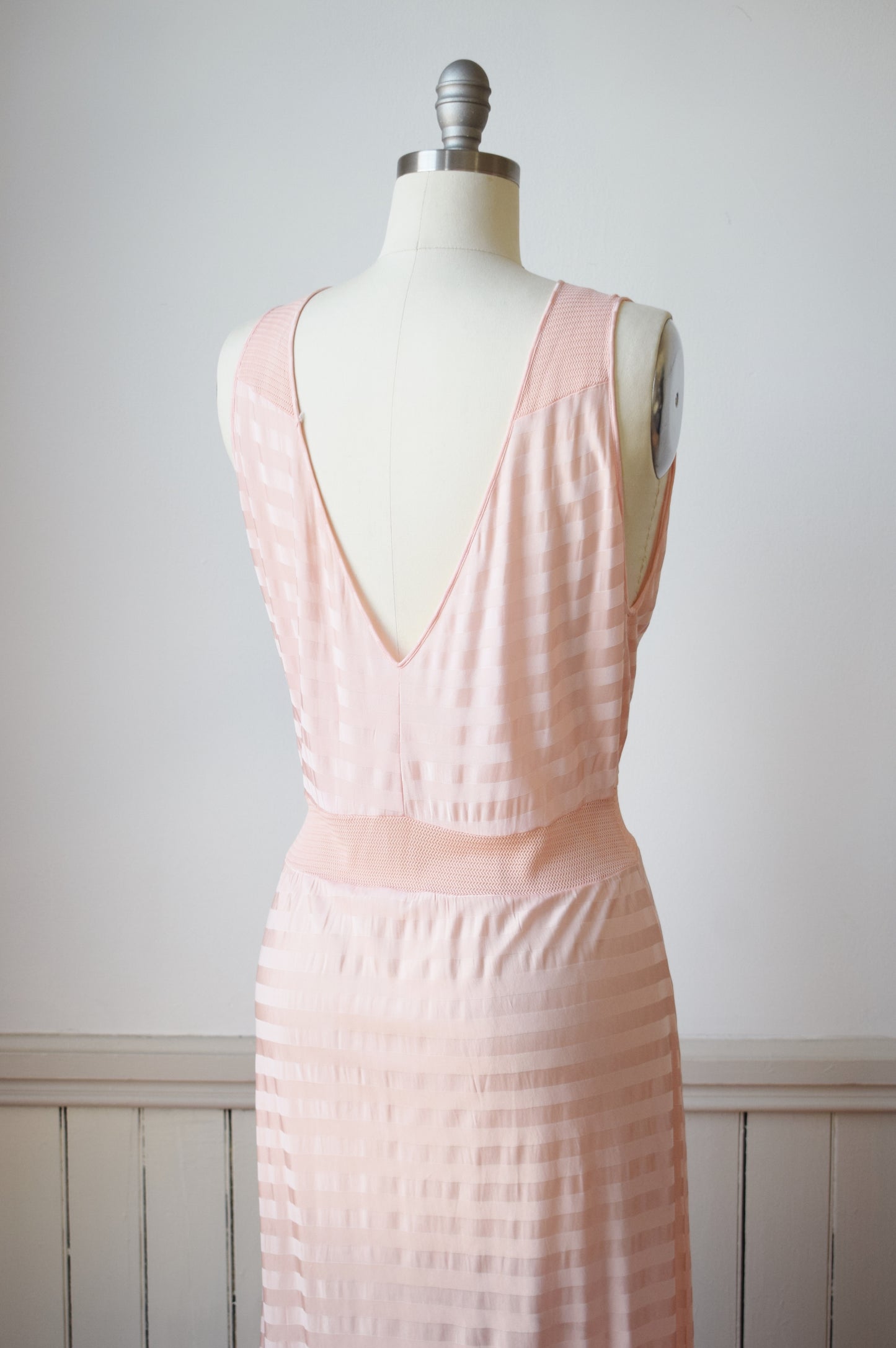 1940s Rayon Jersey Nightgown Dress | M/L