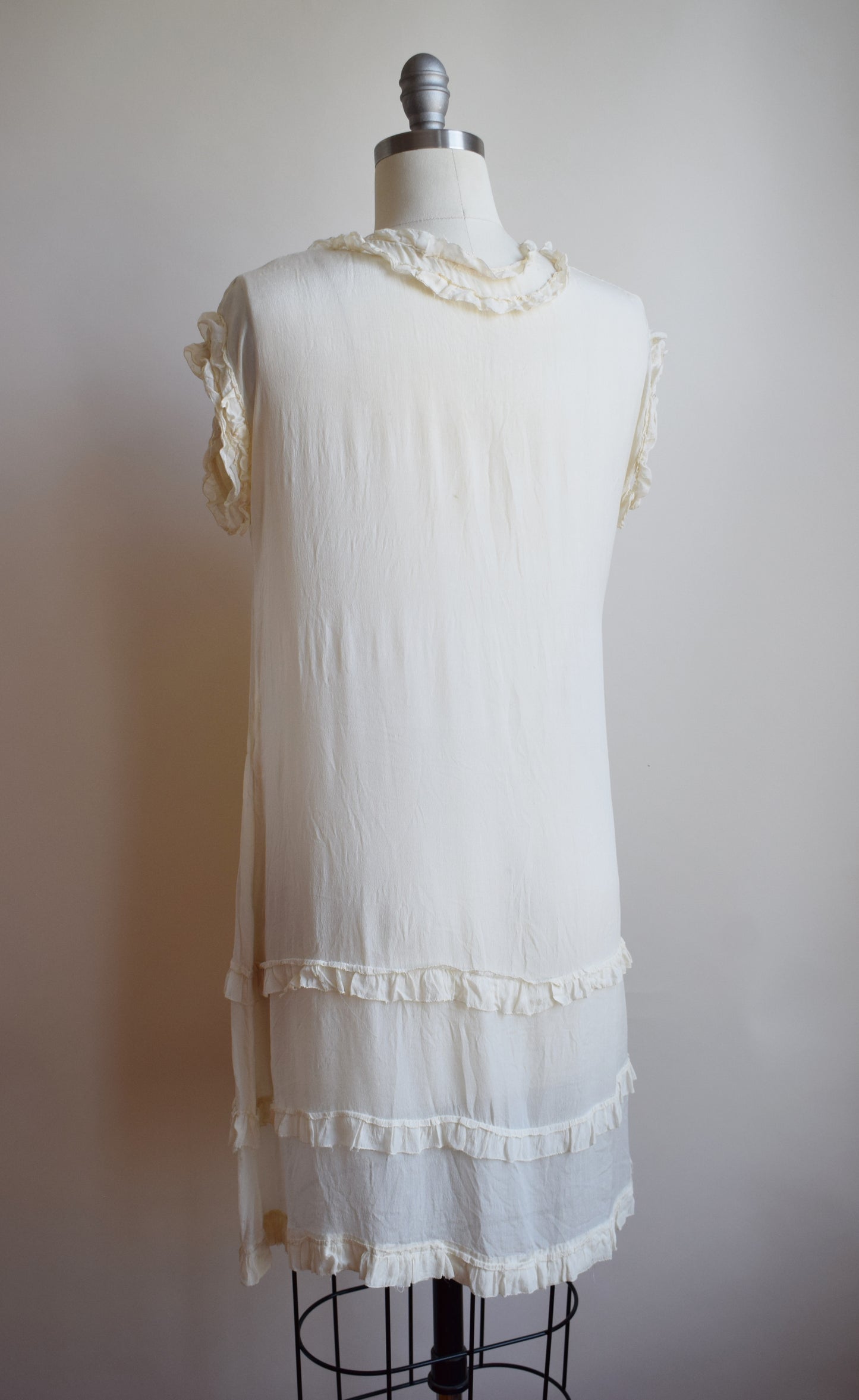 1920s Silk Ruffle Tunic | wounded bird