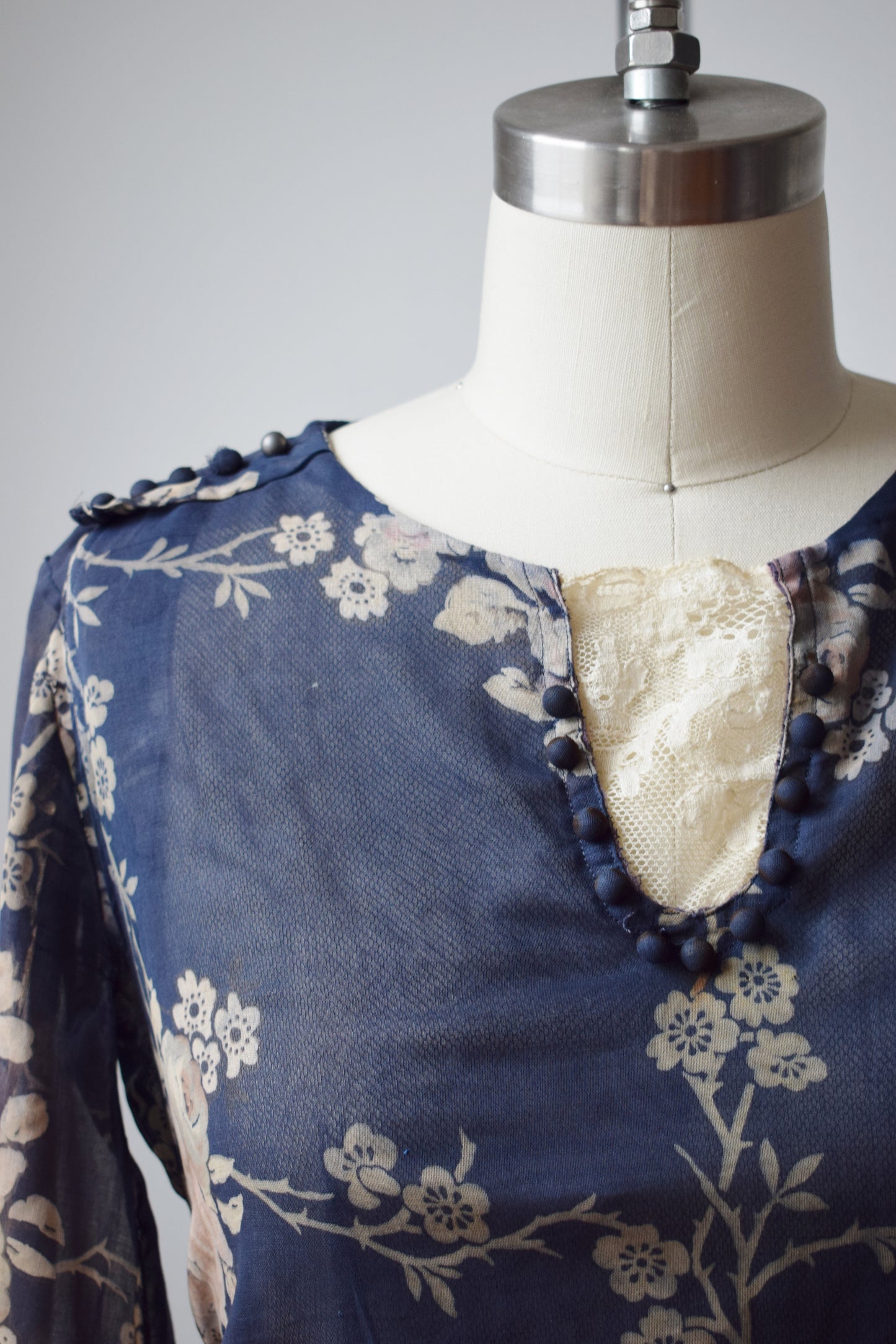 1910s Floral Day Dress | XS