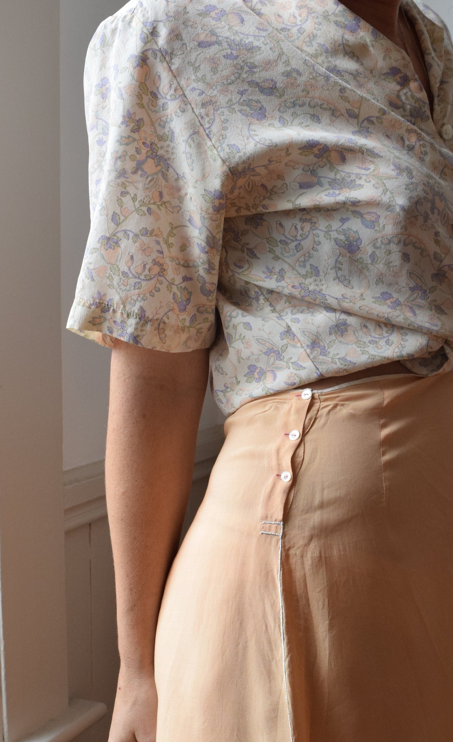 1920s Hand Sewn Silk Tap Pants | Shorts | L