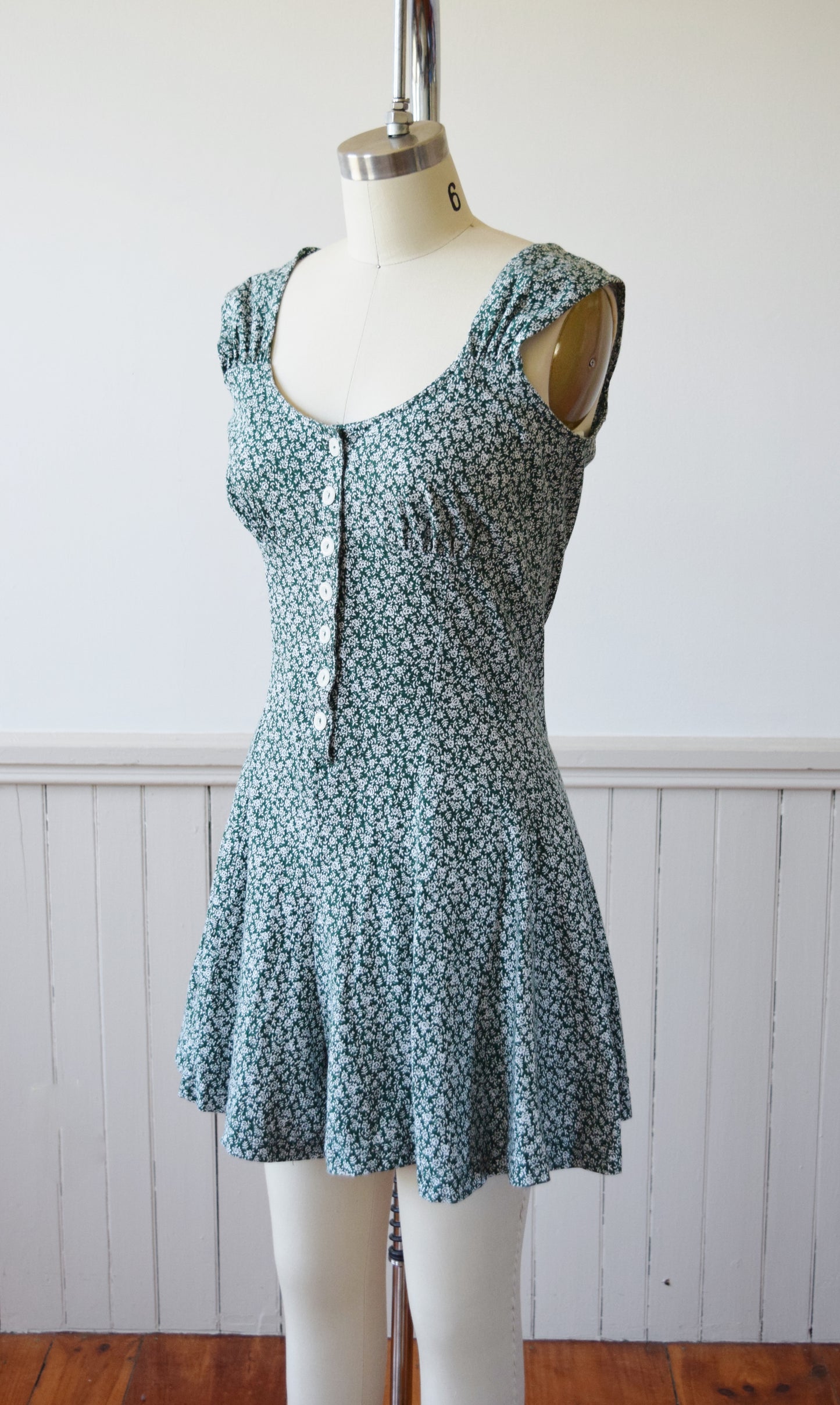 1940s-Inspired Jersey Knit Romper | 1990s | S/M