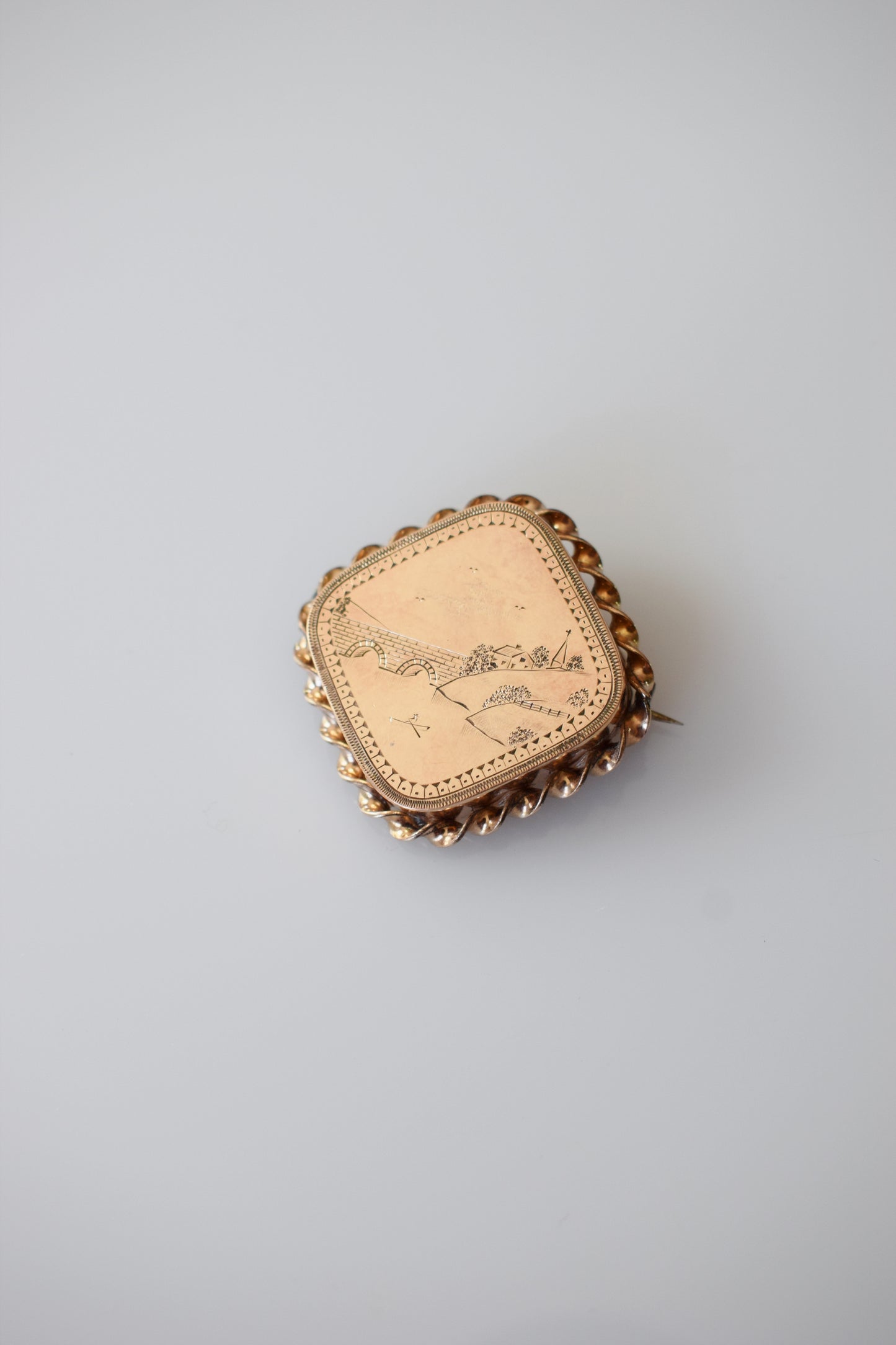 Antique Victorian Scenic Brooch