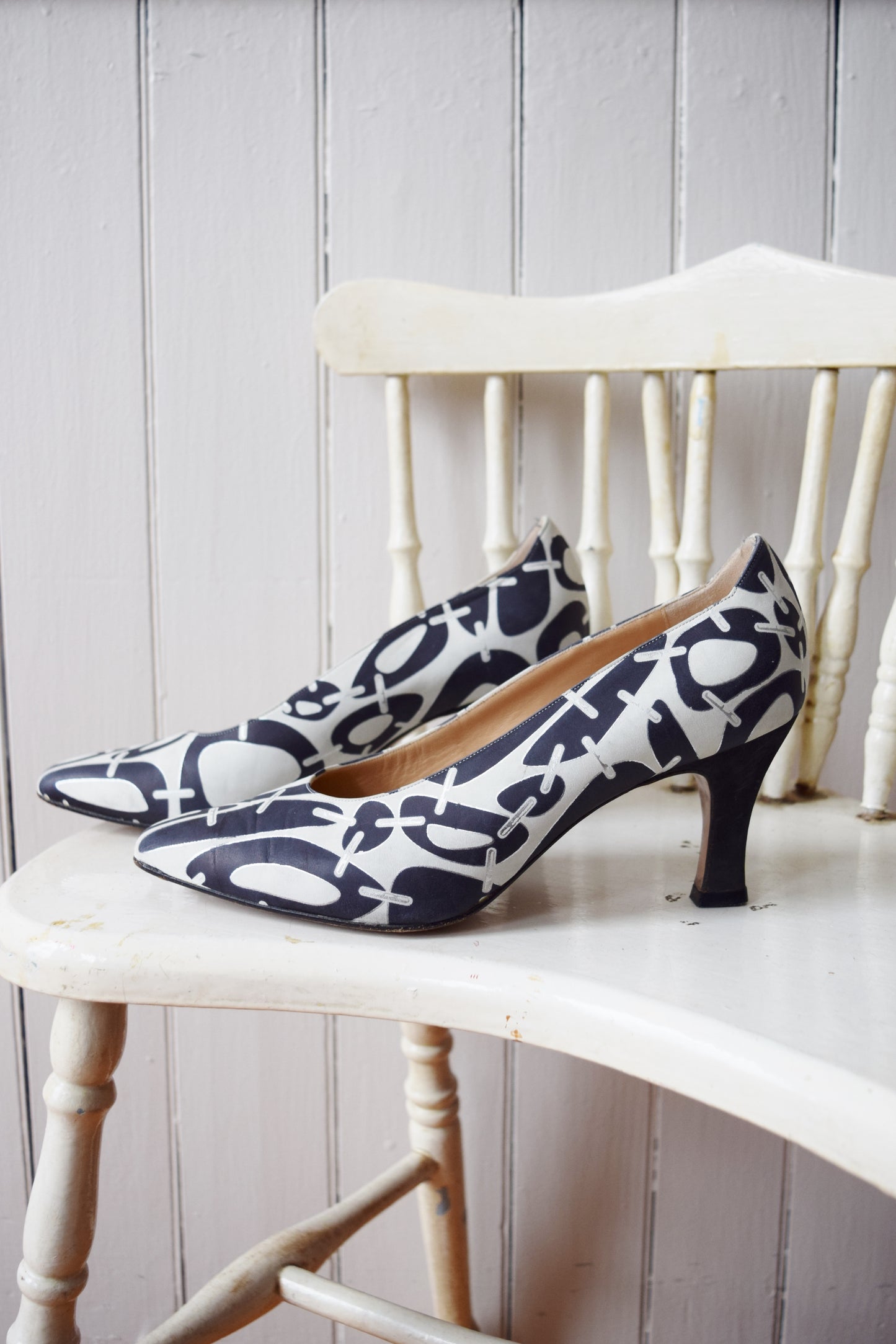 1980s Italian Leather Heels | EU 39.5 | US 8.5