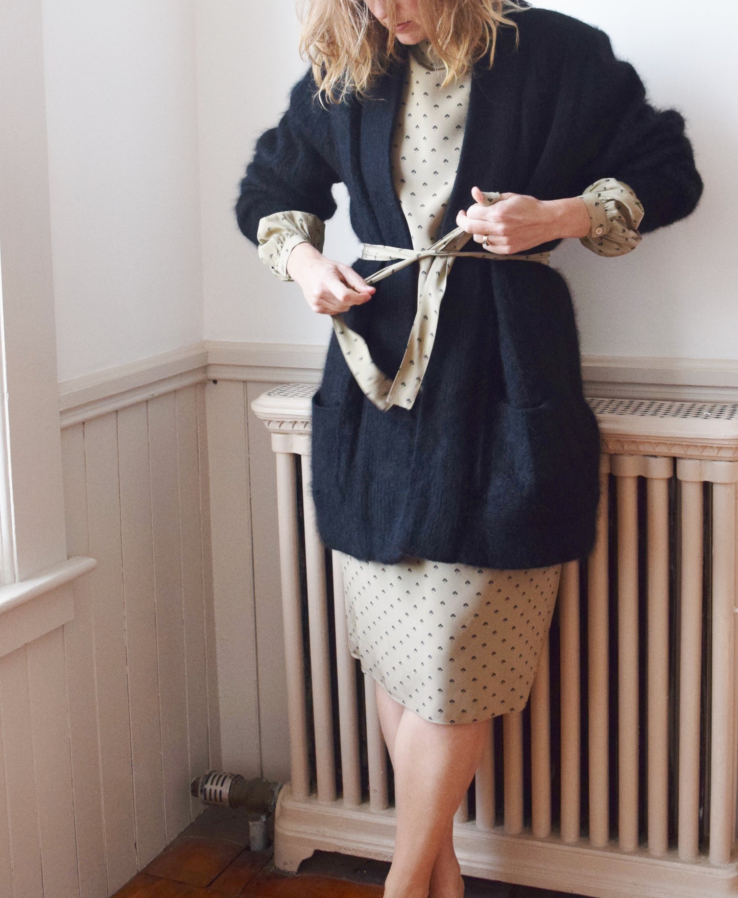 1980s Angora Cardigan | Free Size / M-L