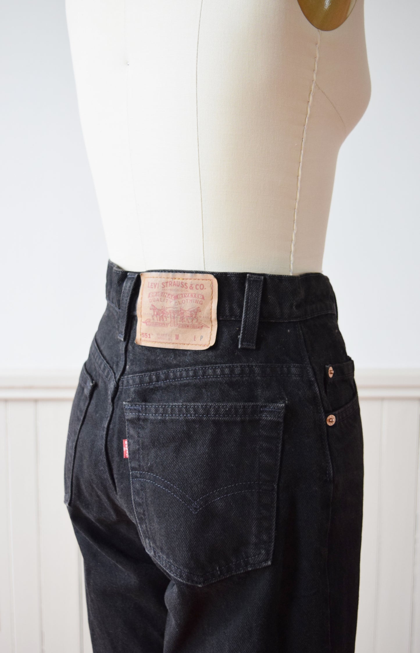 Levi 551s in Black | Made in USA | Petite 28”