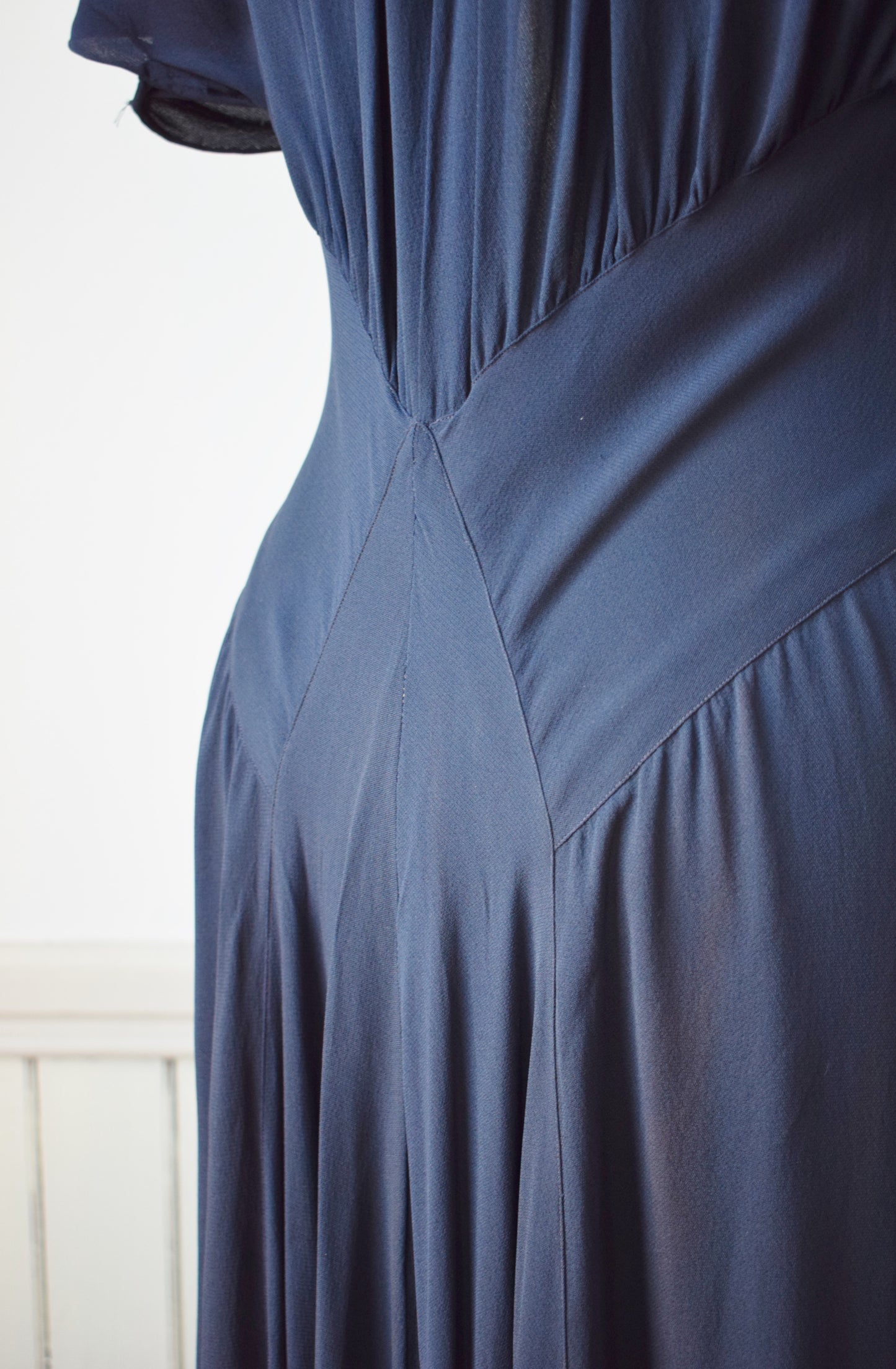 1930s Blue Rayon Gown | S-M | wounded bird