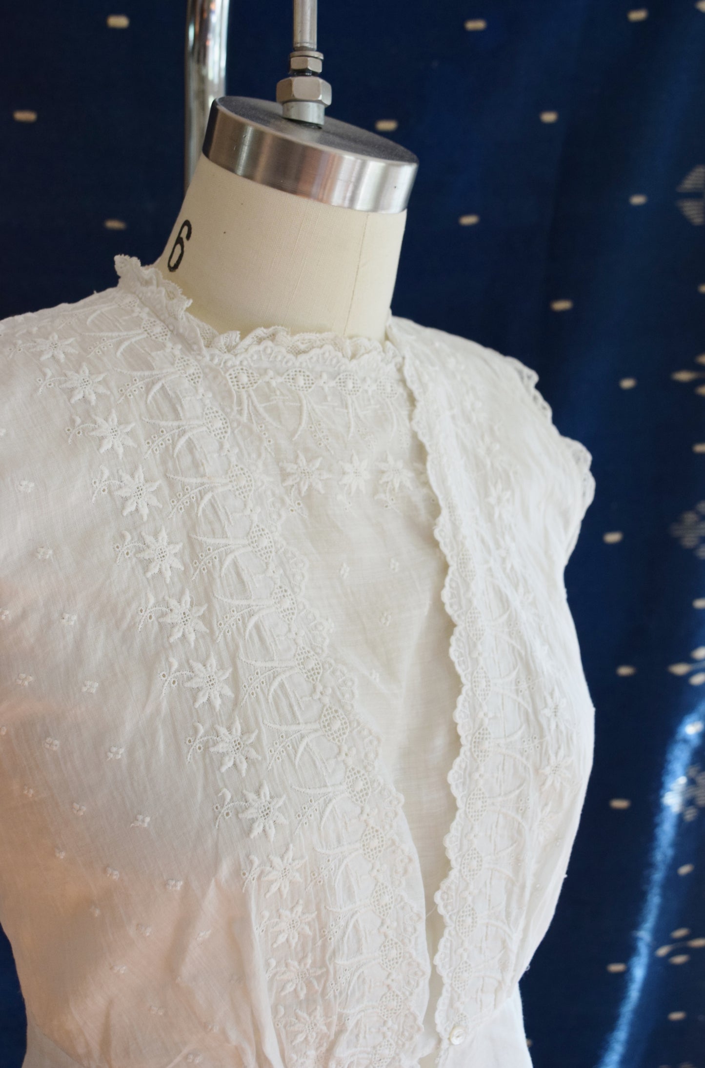 Antique Embroidered Cotton Blouse