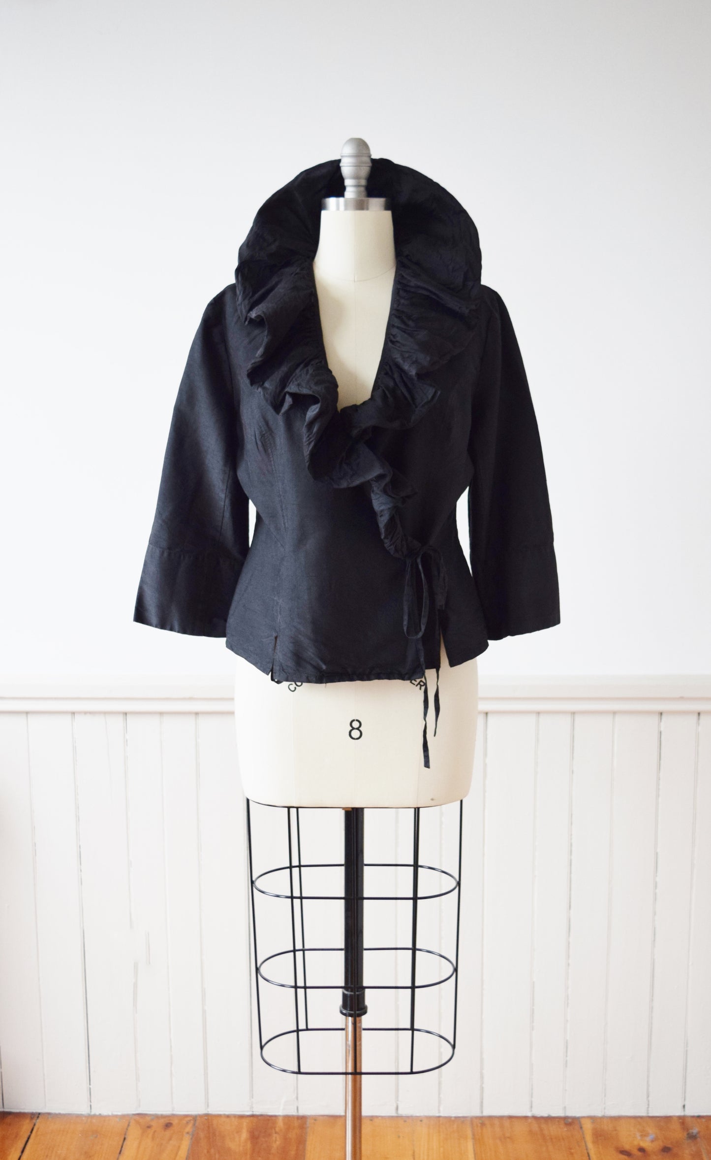 Silk Ruffle Wrap Top by Mary Ann Restivo | L
