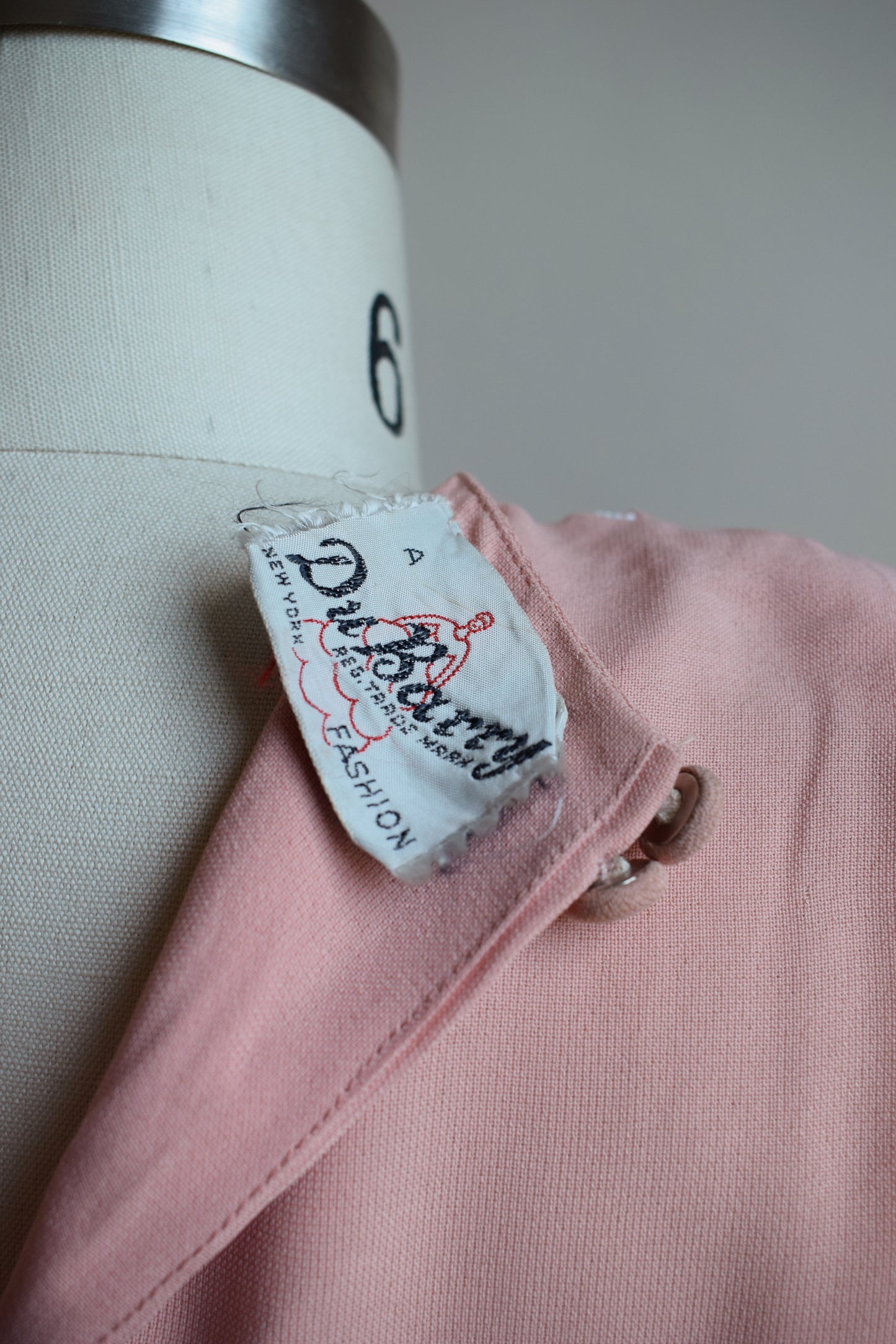 1940s Pale Pink Rayon Gown by Du Barry | S