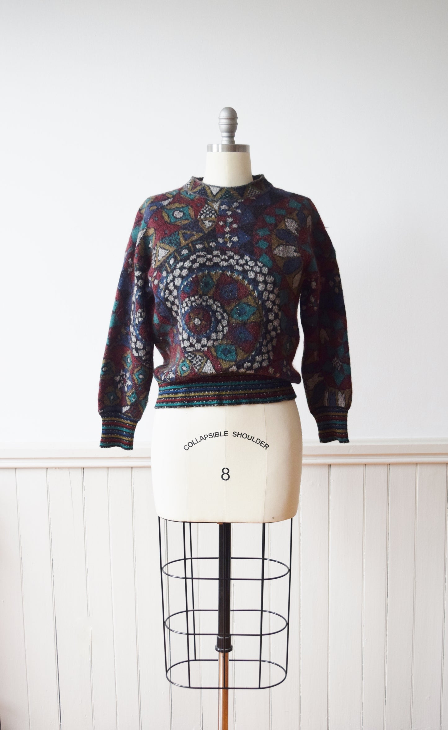 RESERVED 1980s Missoni Sweater with Art Deco Design | S