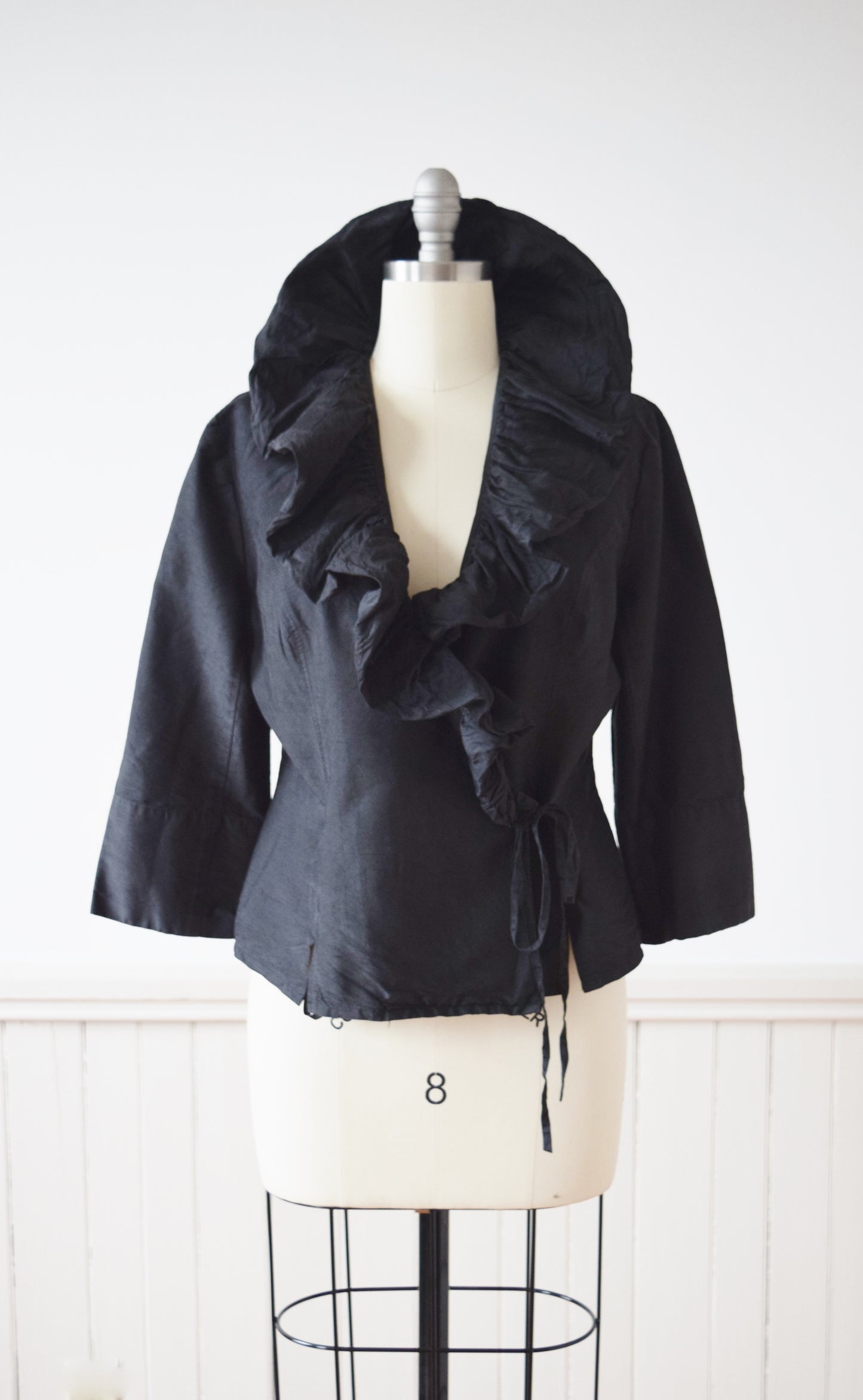 Silk Ruffle Wrap Top by Mary Ann Restivo | L
