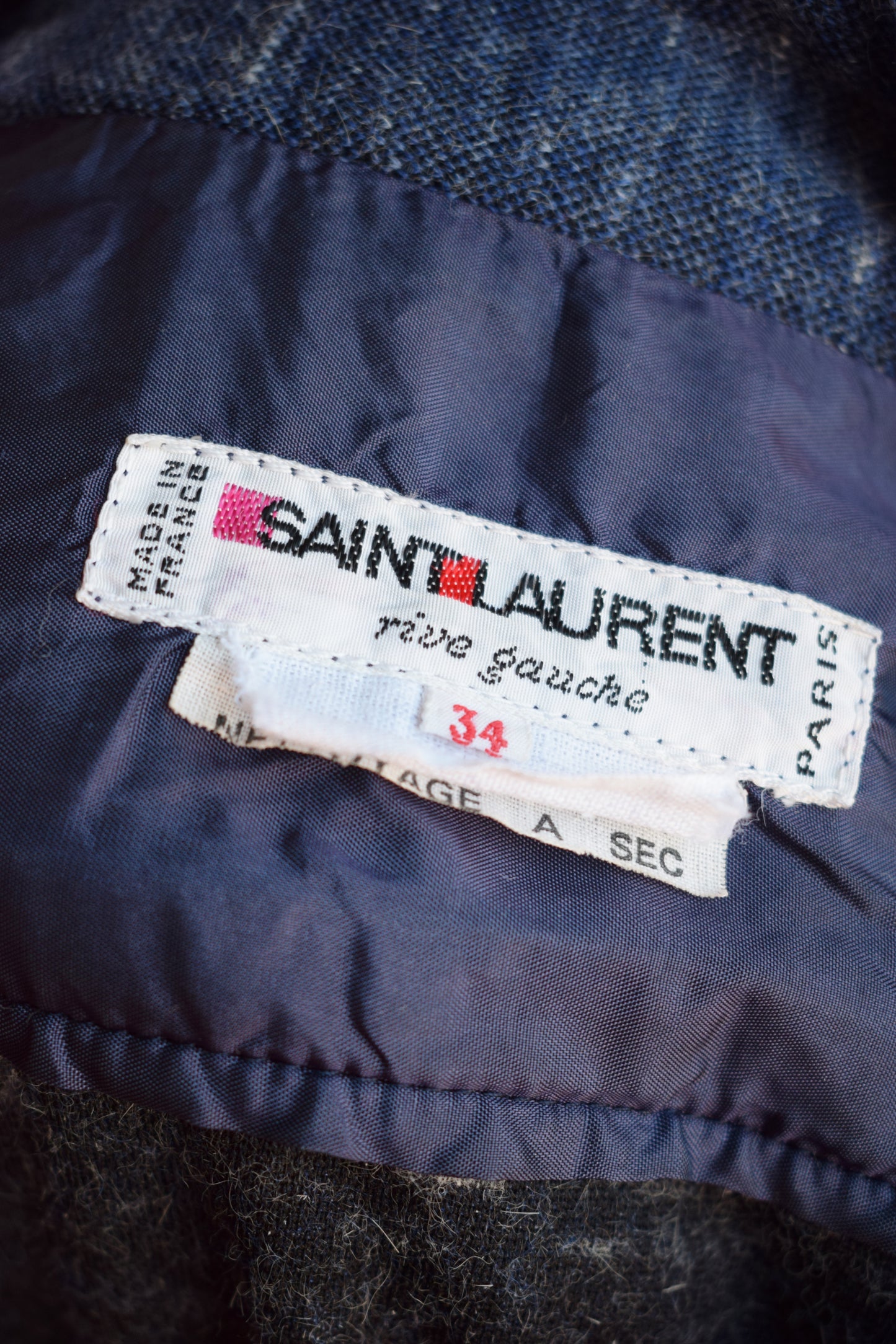1970s Saint Laurent Rive Gauche Angora Knit Dress | XS