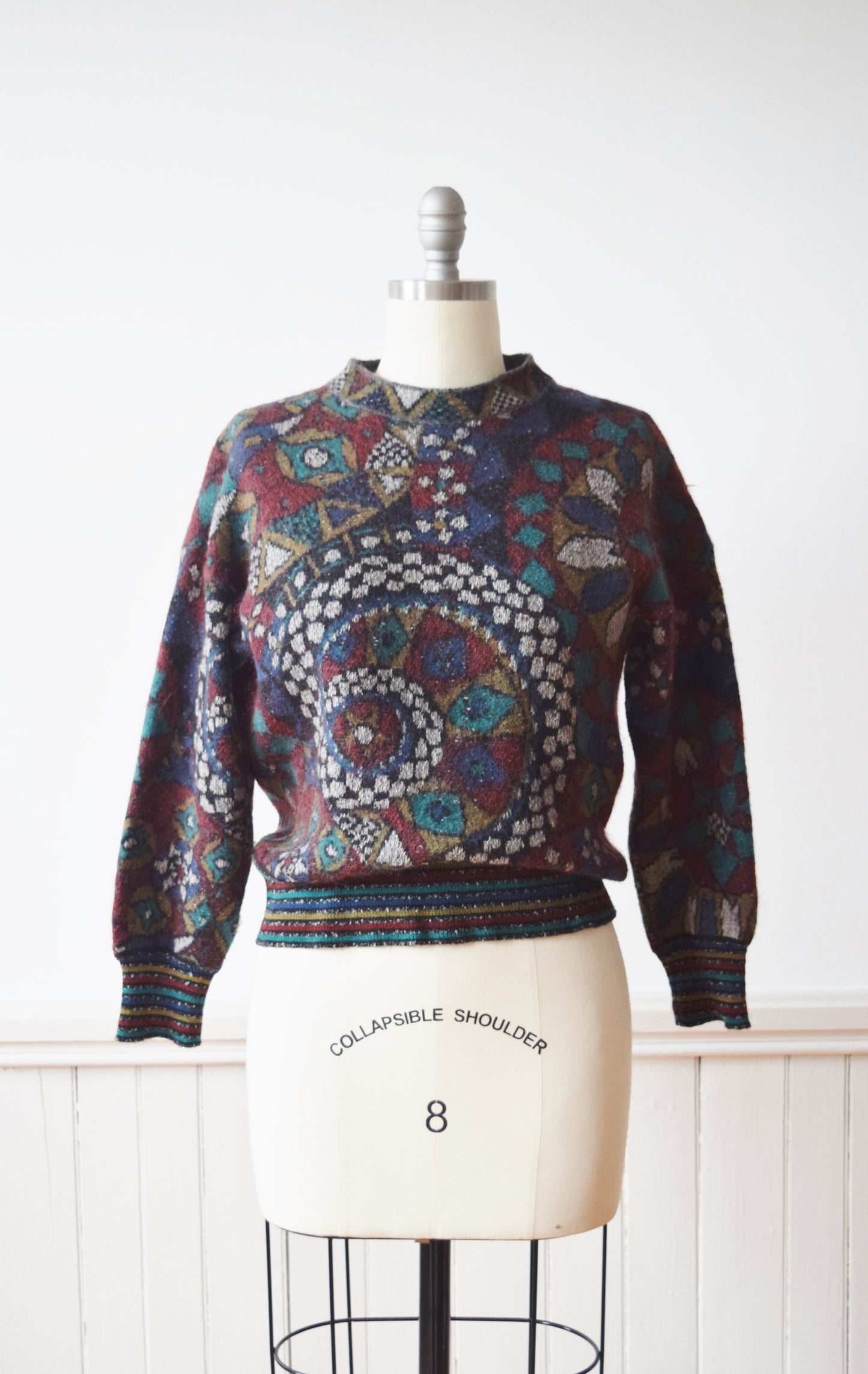 RESERVED 1980s Missoni Sweater with Art Deco Design | S