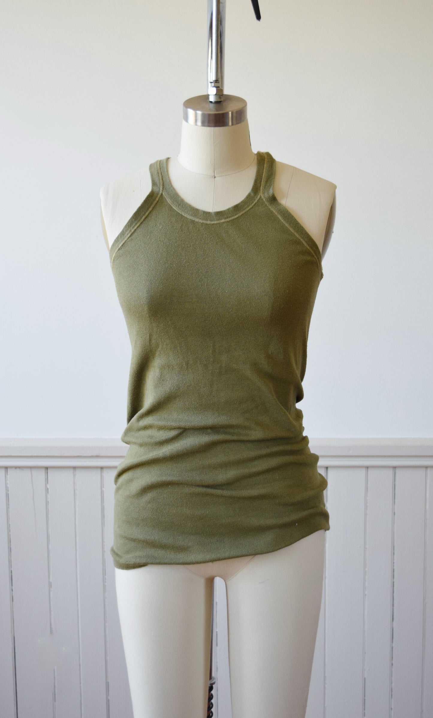 Army Issue Rib Knit Tank | 1940s | 6 | XS/S